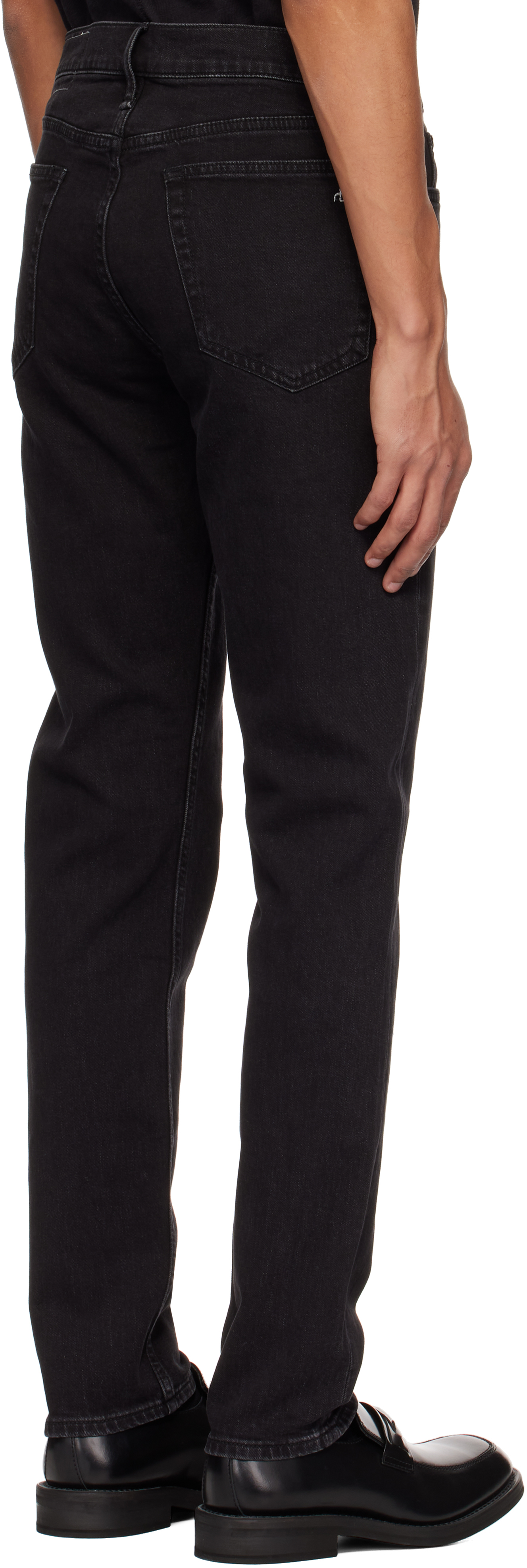 Rag & Bone Black Fit 2 Slim Fit Jeans In Washed Bla