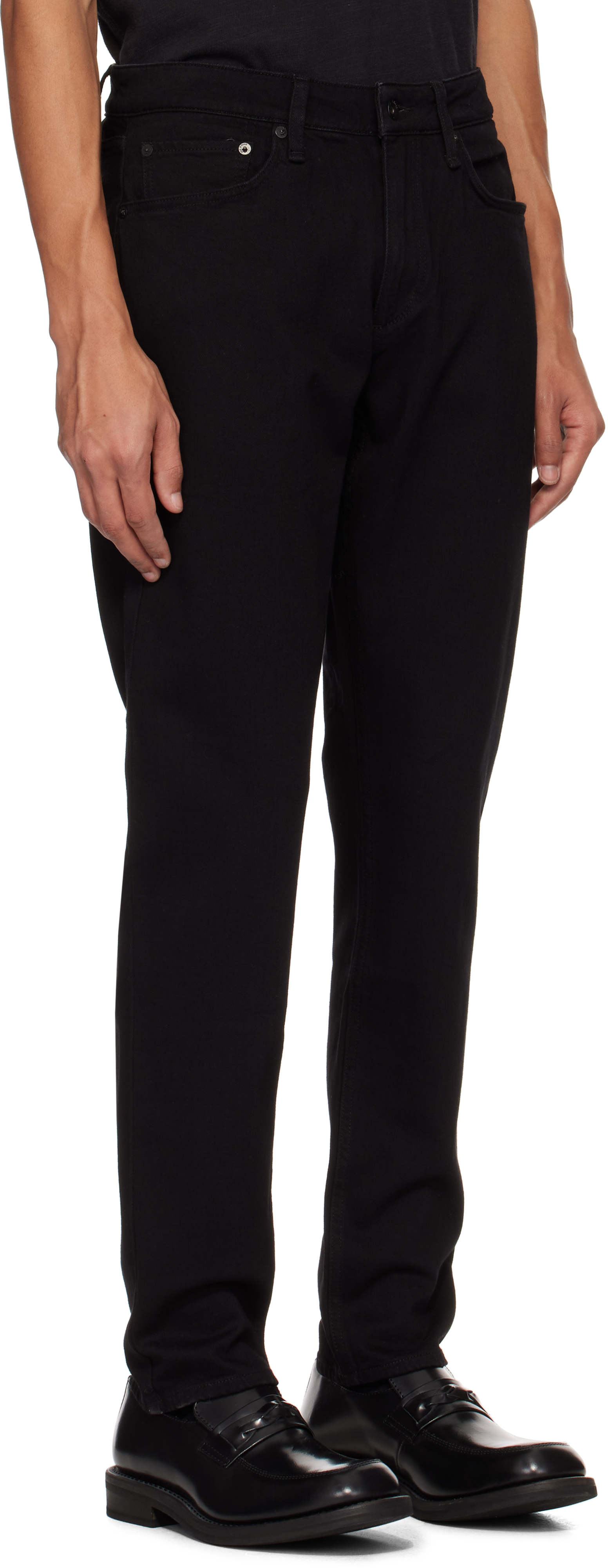 Rag & Bone Black Fit 3 Athletic Fit Jeans In Black
