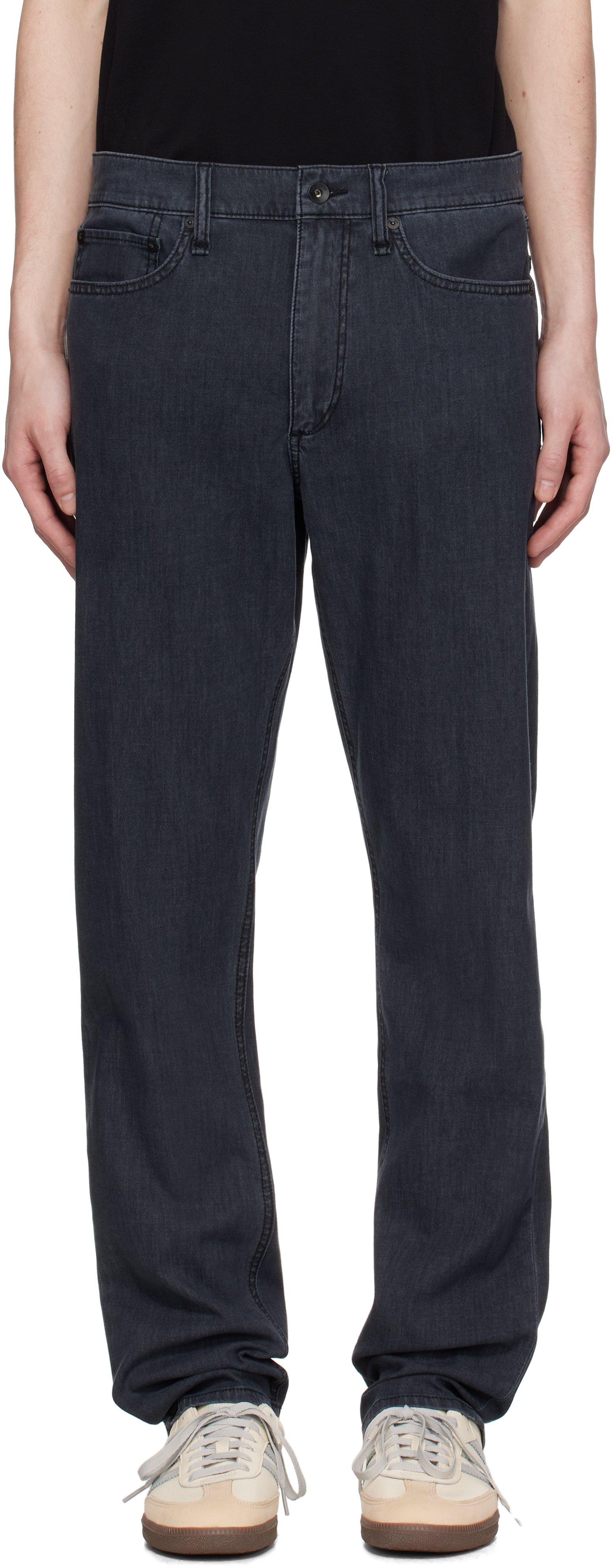 Rag & Bone Black Fit 2 Slim Fit Jeans In Driggs