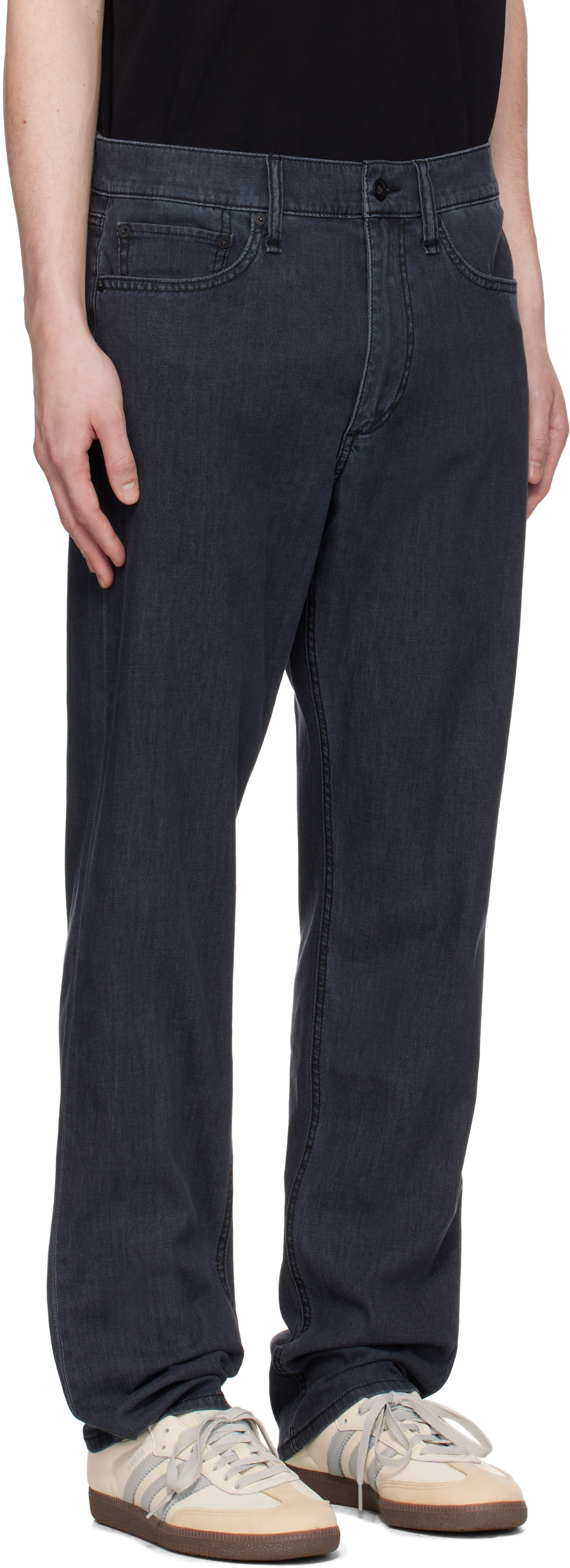 Rag & Bone Black Fit 2 Slim Fit Jeans In Driggs