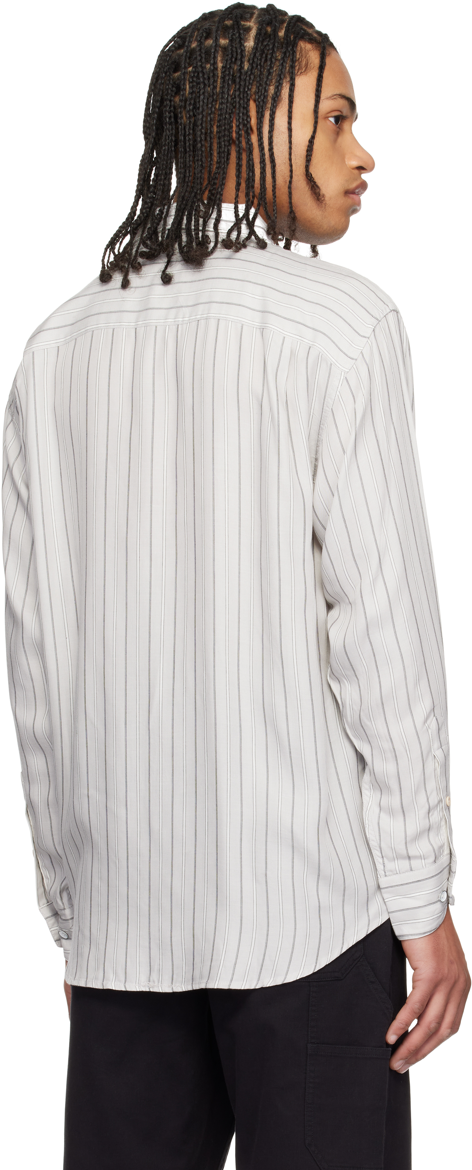Rag & Bone Off-white Matthew Striped Shirt In Whtstripe