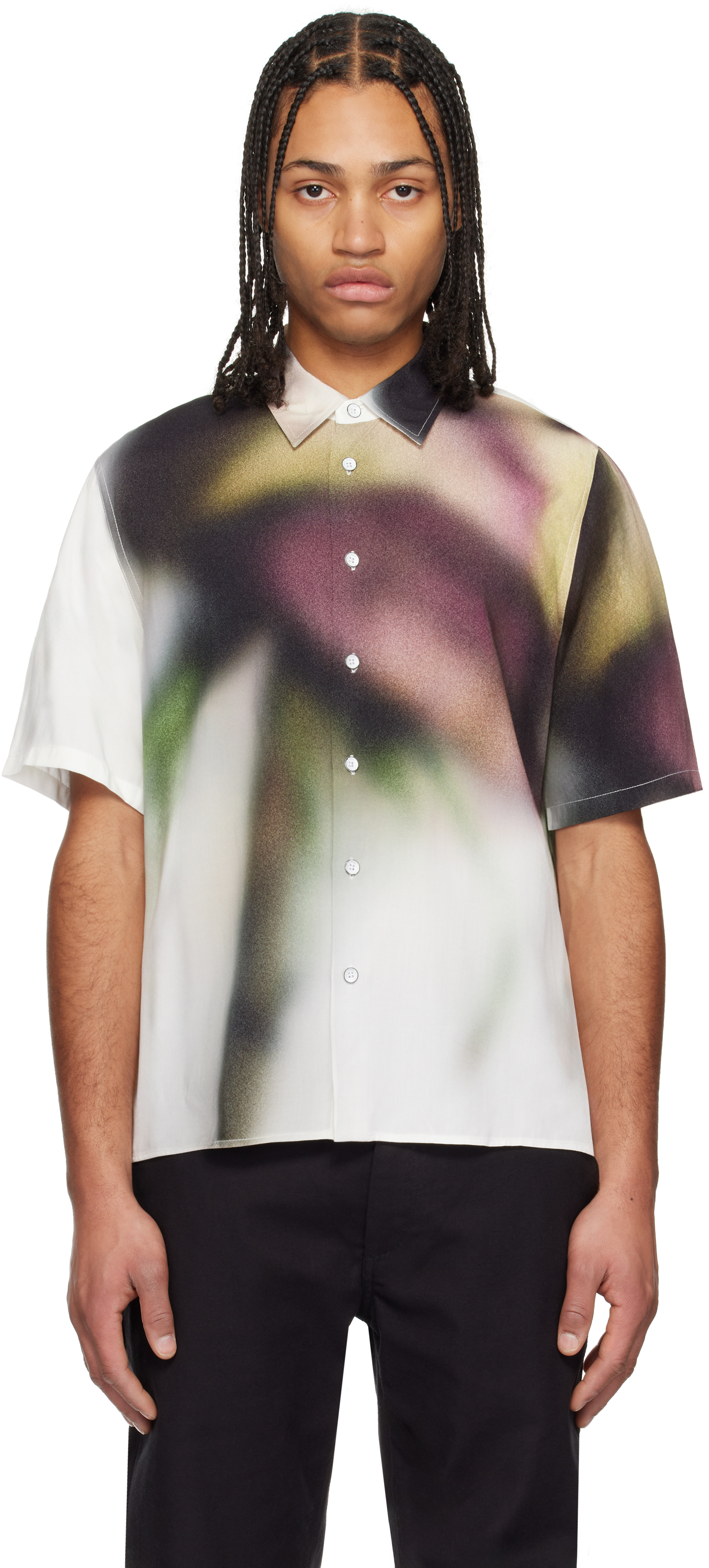 Off-White Dalton Rose-Print Shirt