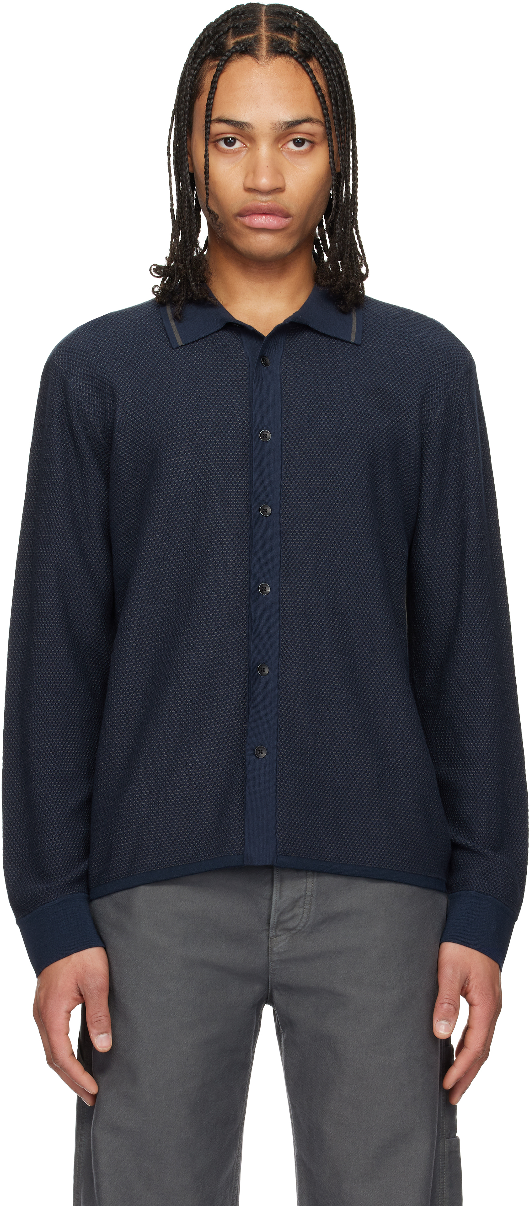 Navy Harvey Knit Shirt