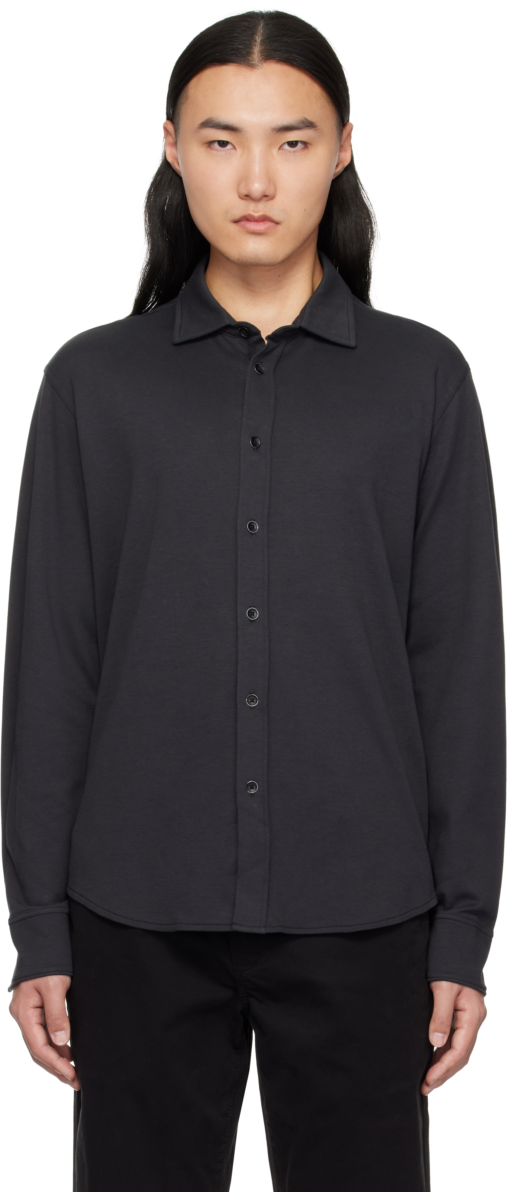 Black Tomlin Cotton Shirt