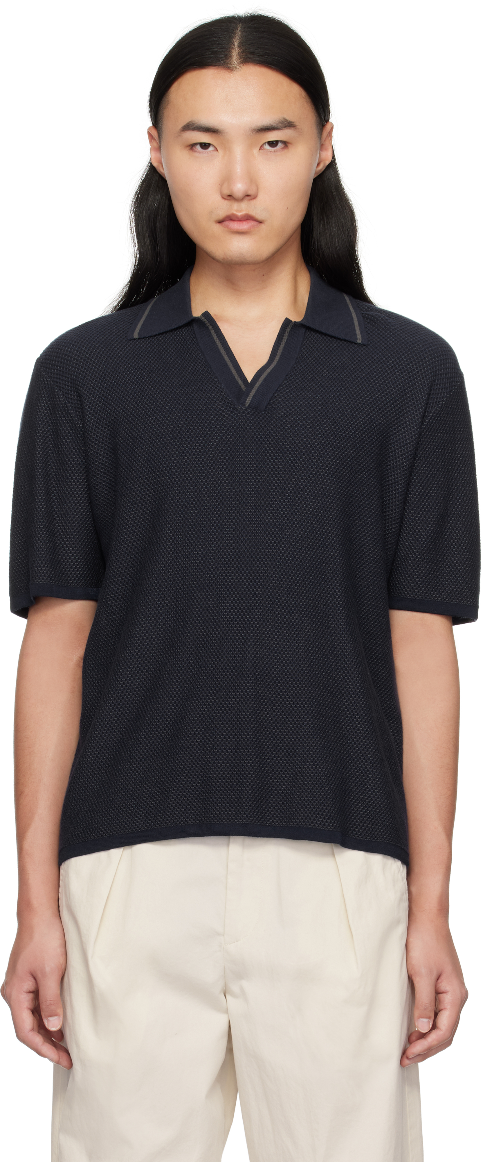 Navy Harvey Jonny Collar Polo