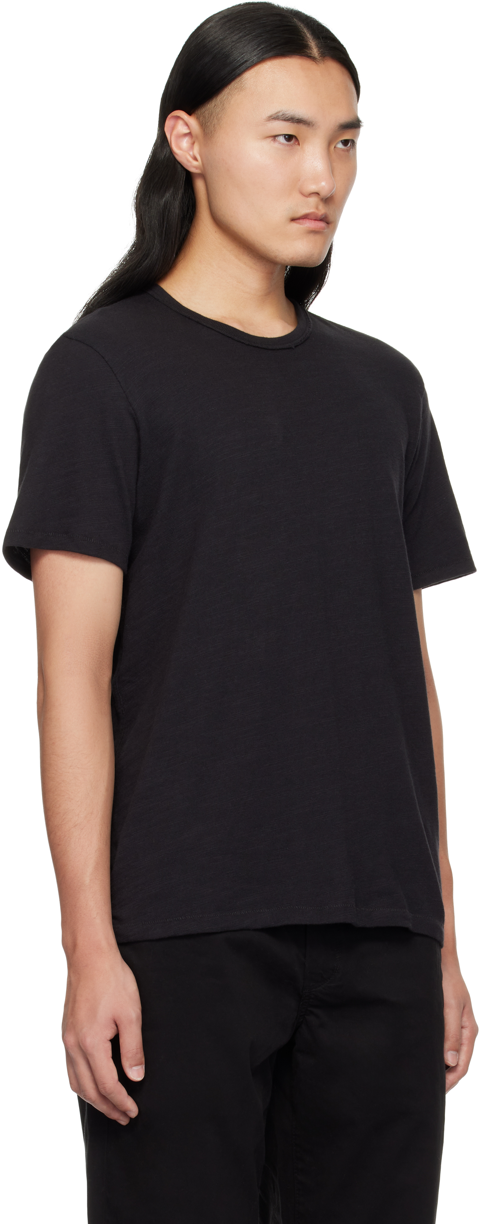Rag & Bone Black Classic Flame T-shirt In Jetblk