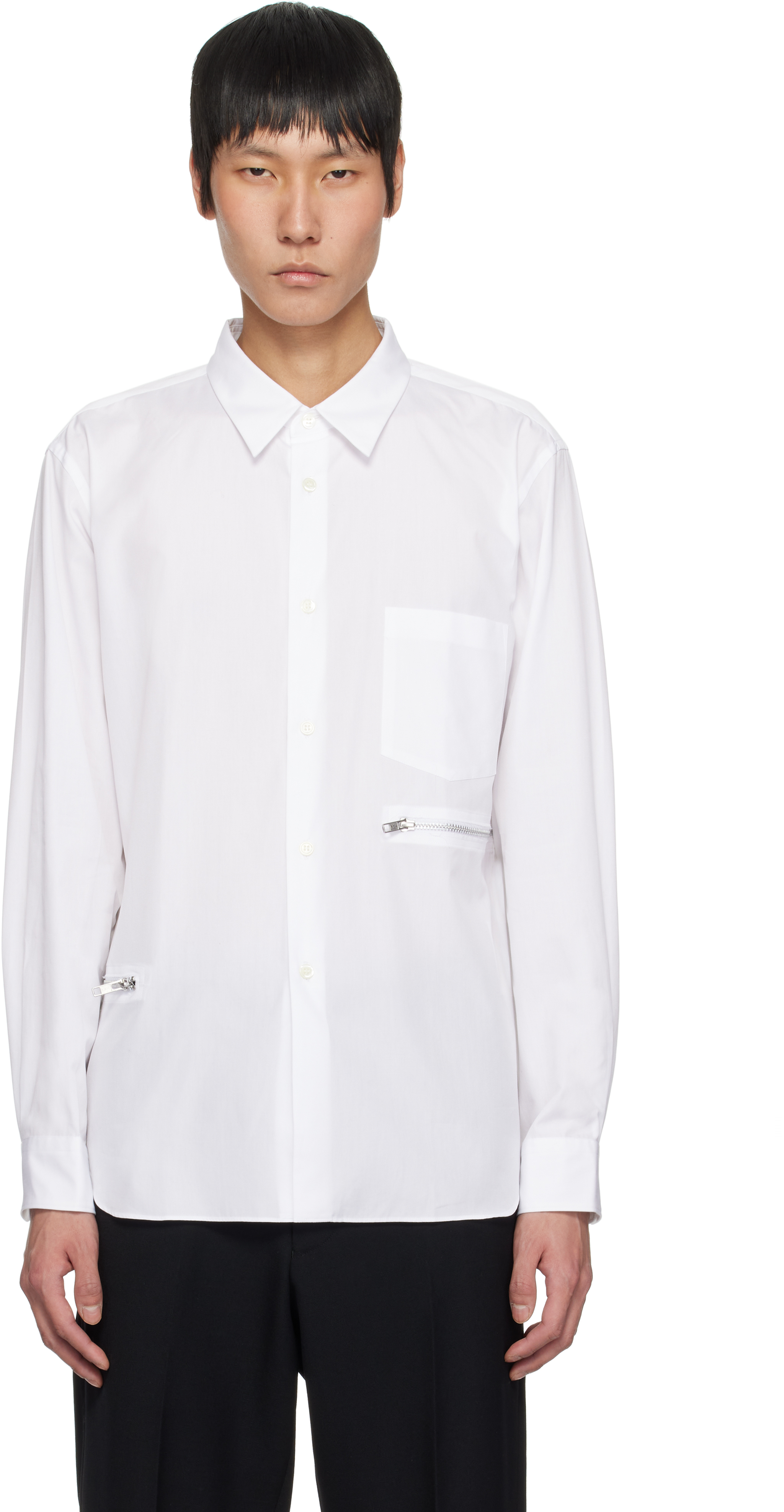 White Cotton Broad Shirt