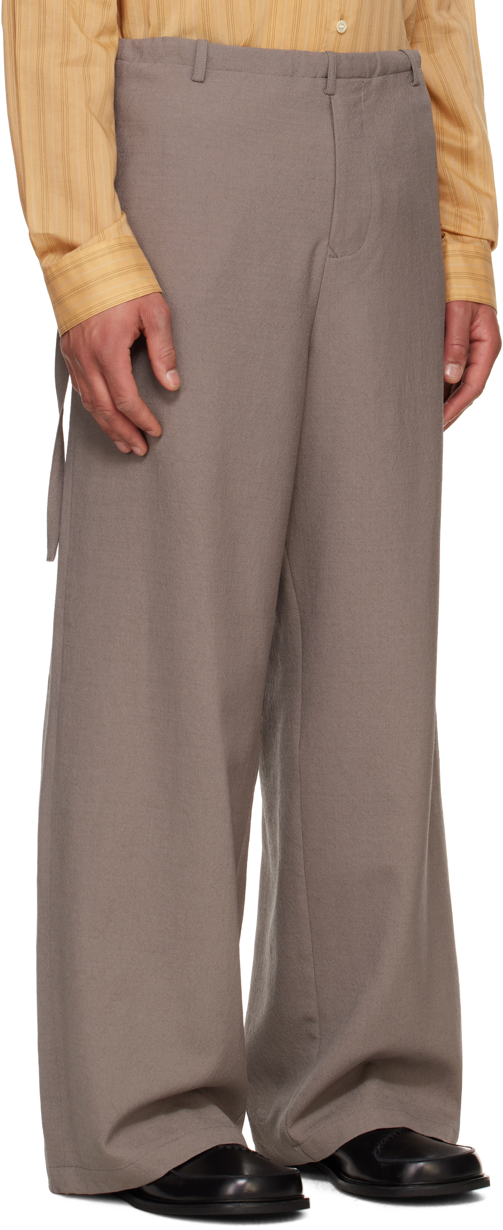 Shop Soshiotsuki Gray Wide Judo Trousers In Grey
