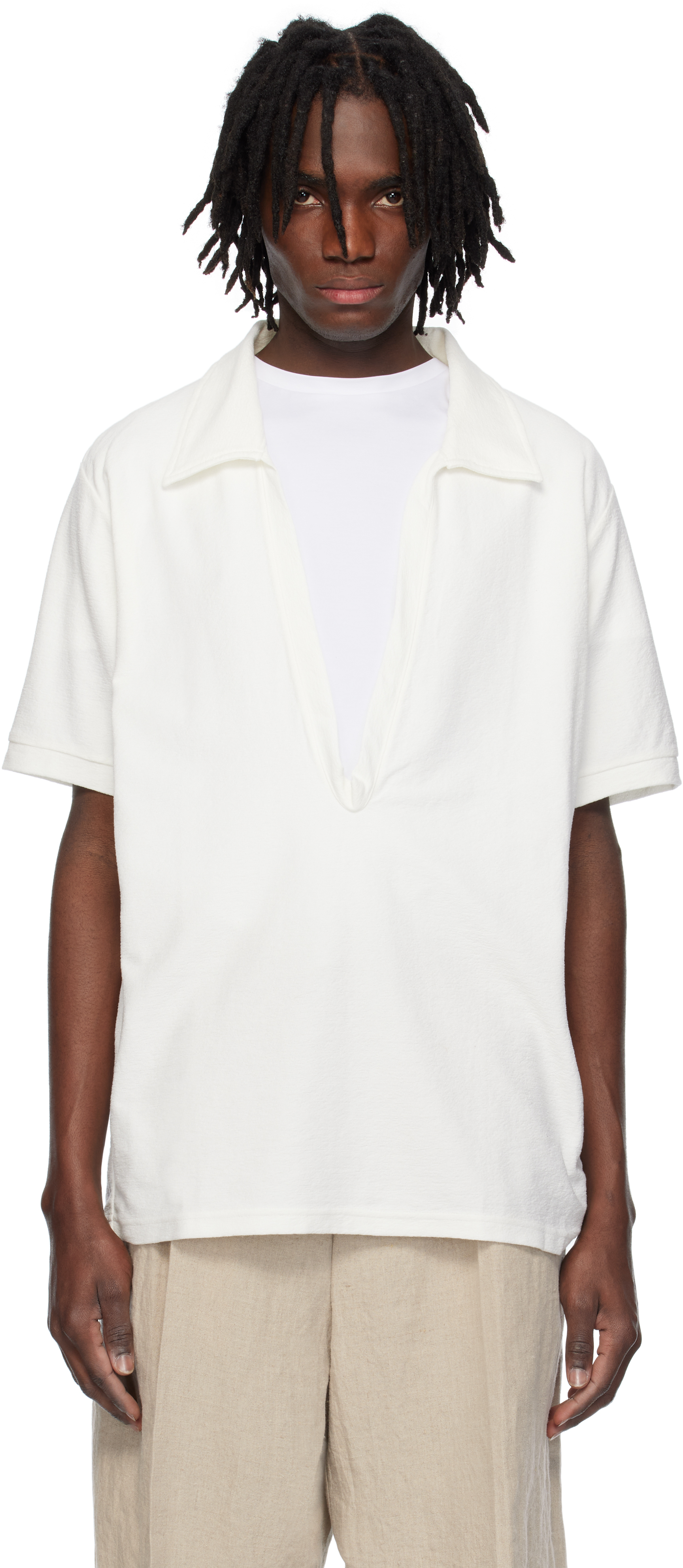 参考上代33000円 未使用品 SOSHIOTSUKI 24SS FLATCOLLAR SHIRT