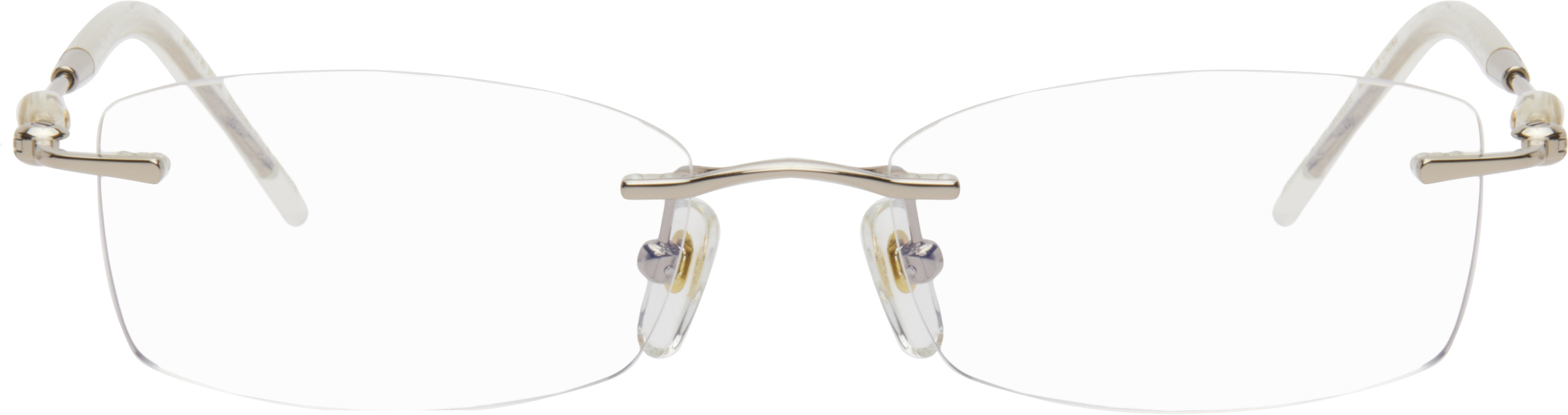 Silver Metal Lisp Glasses