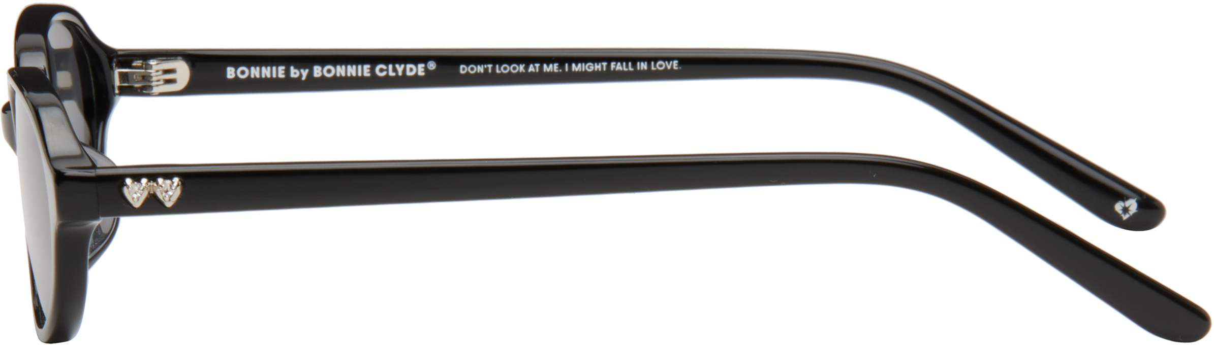 Bonnie Clyde Black Baby Sunglasses In Black & Black