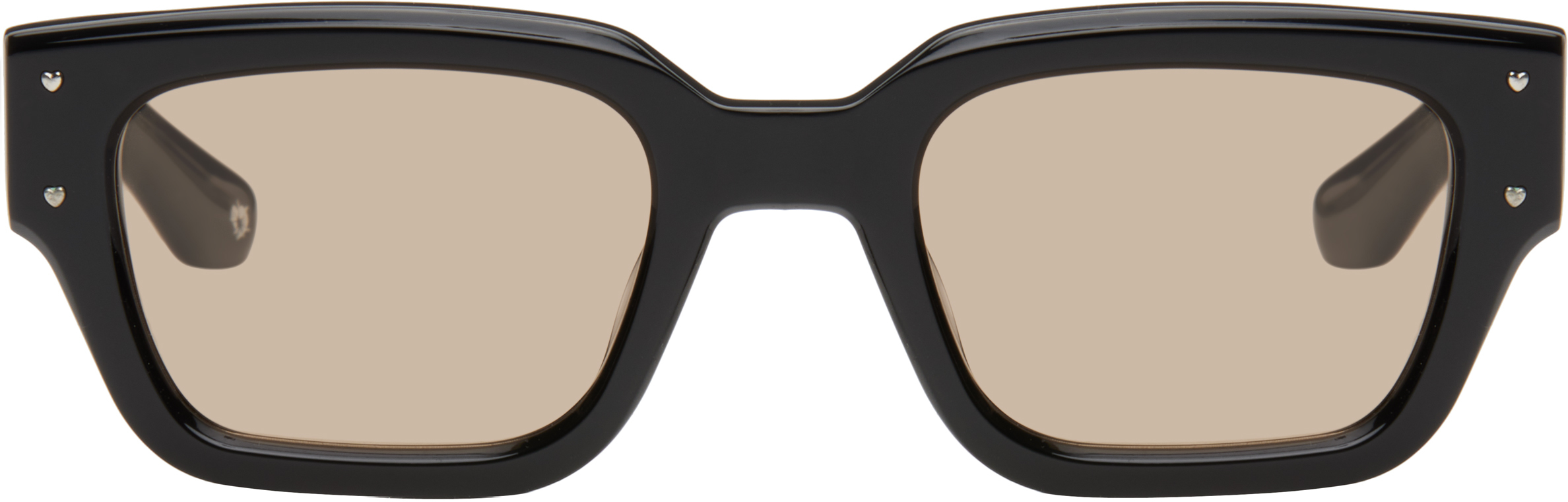 Bonnie Clyde Black Punch Punch Sunglasses In Black/brown