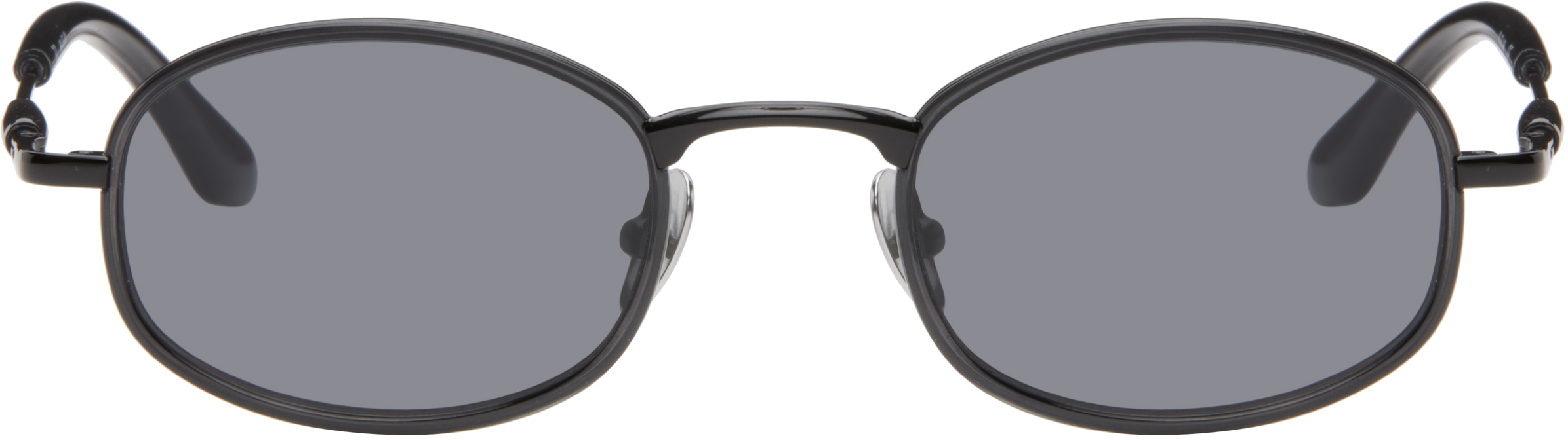 Bonnie Clyde Black Bicycle Sunglasses In Transparent Grey/b