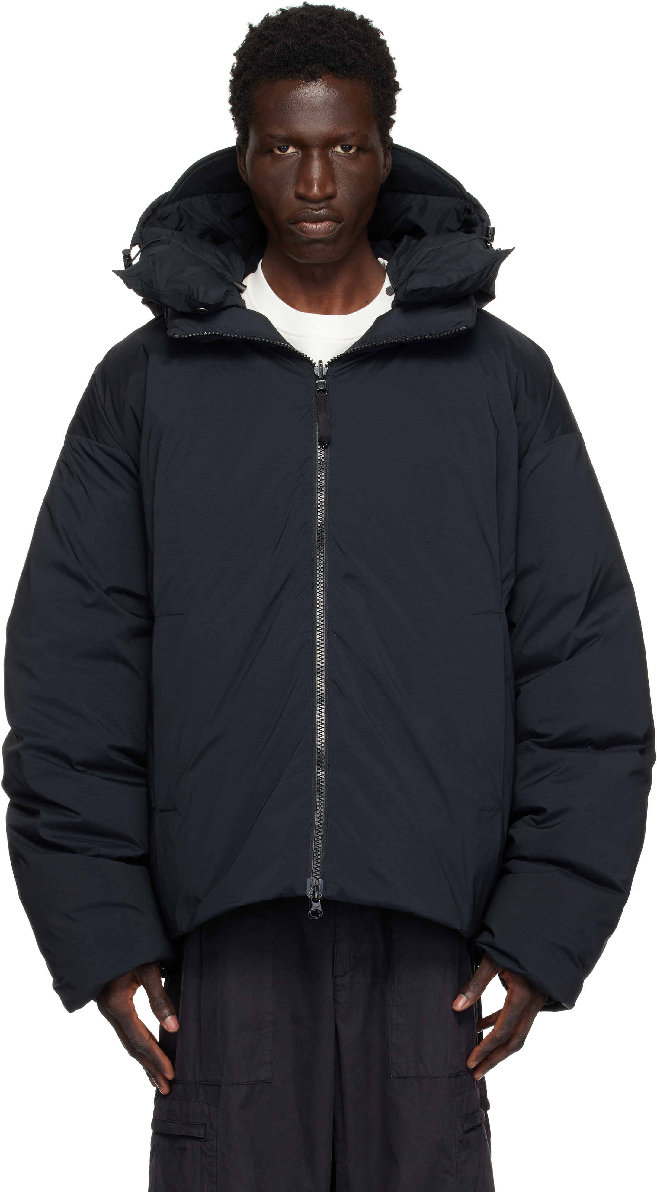 Black Ægisíða Reversible Down Jacket