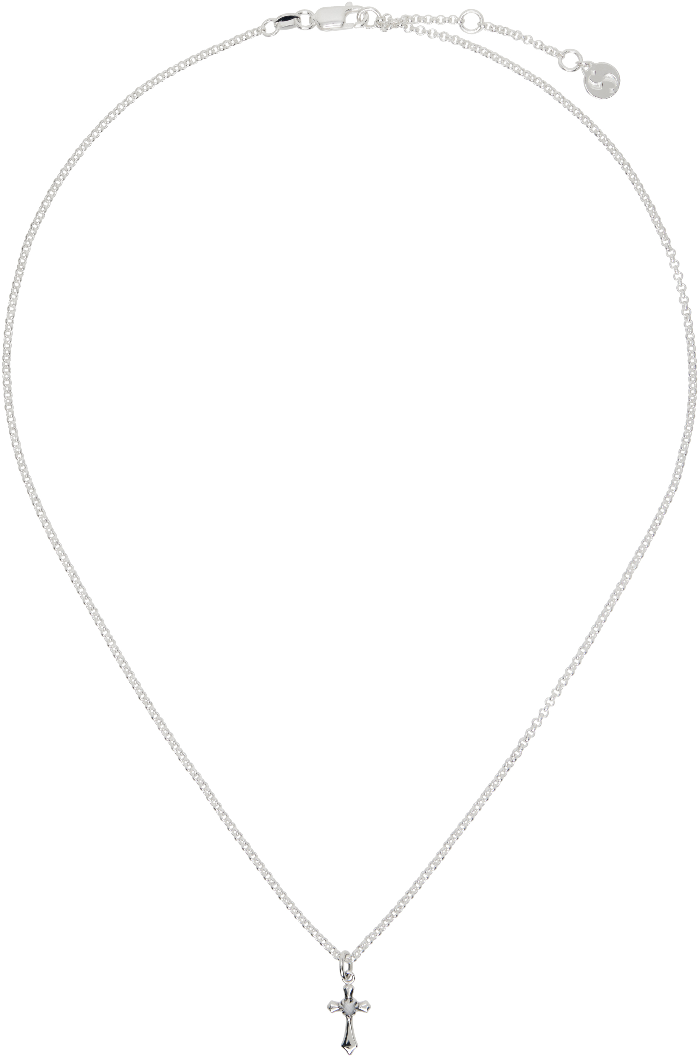 SSENSE Exclusive Silver Gothic Love Necklace