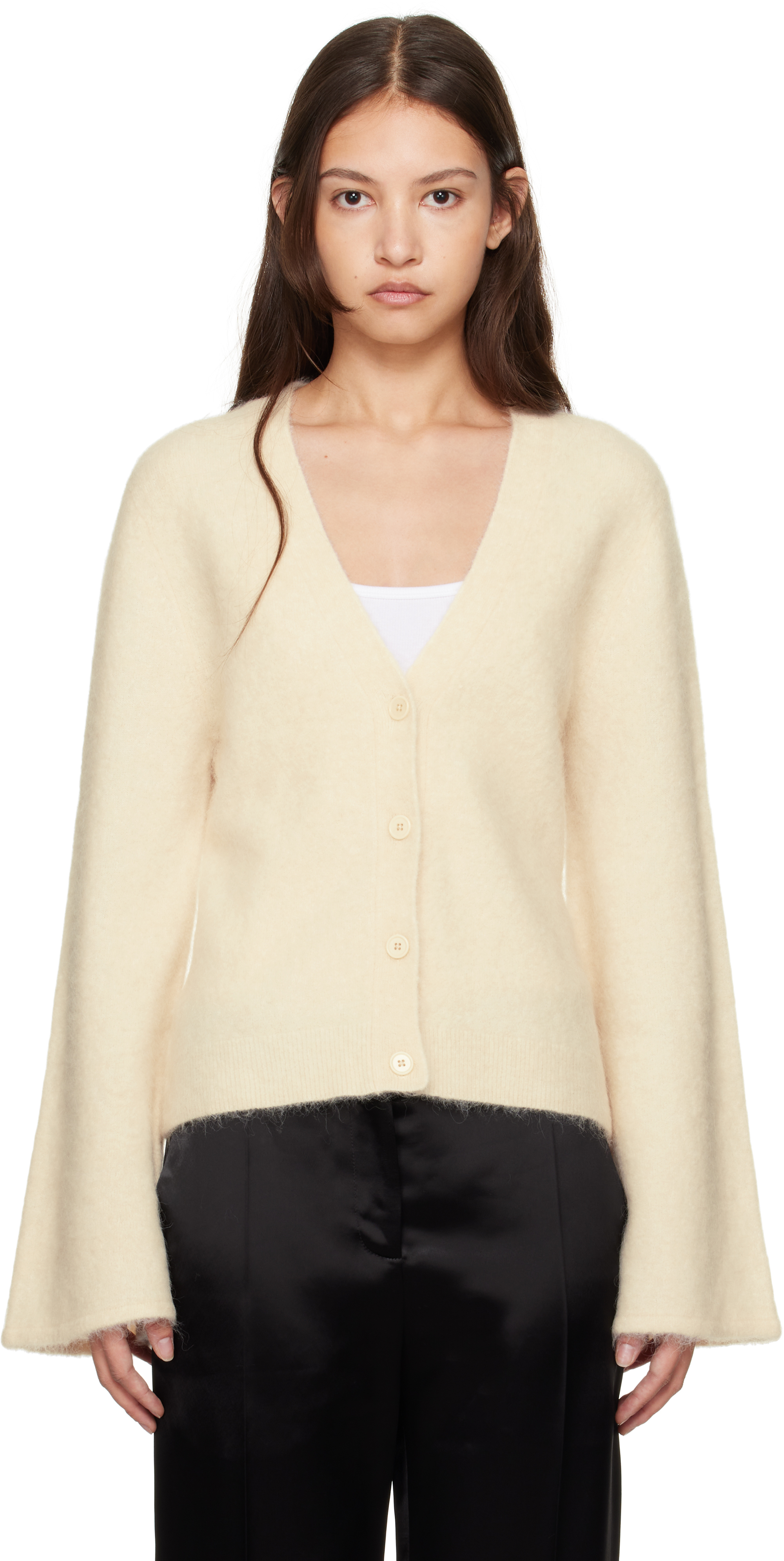 Off-White Fluffy Cardigan