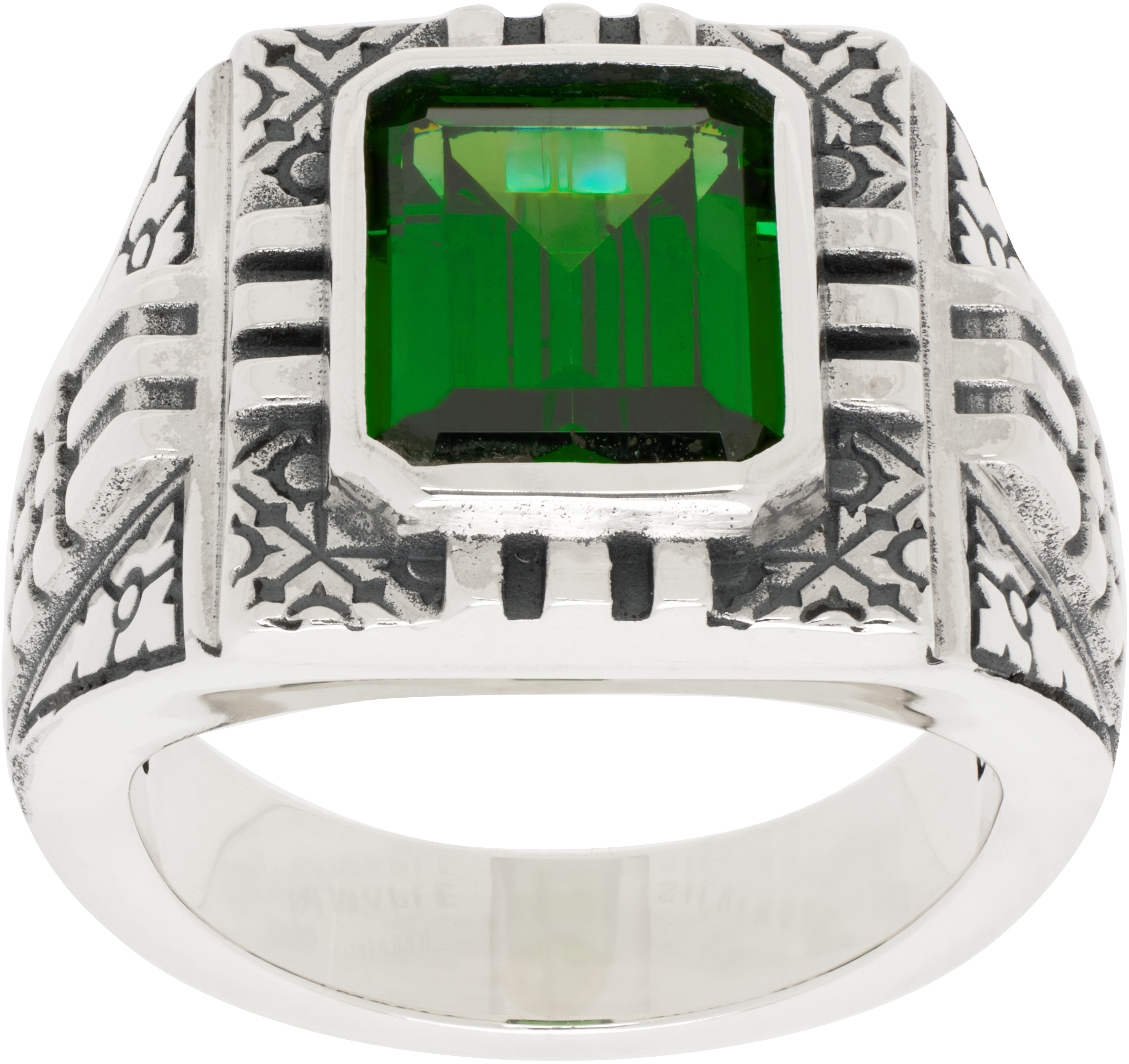 【関税込み】MAPLE シルバー Gazzi シグネットリング MAPLE: Silver Gazzi Signet Ring | SSENSE