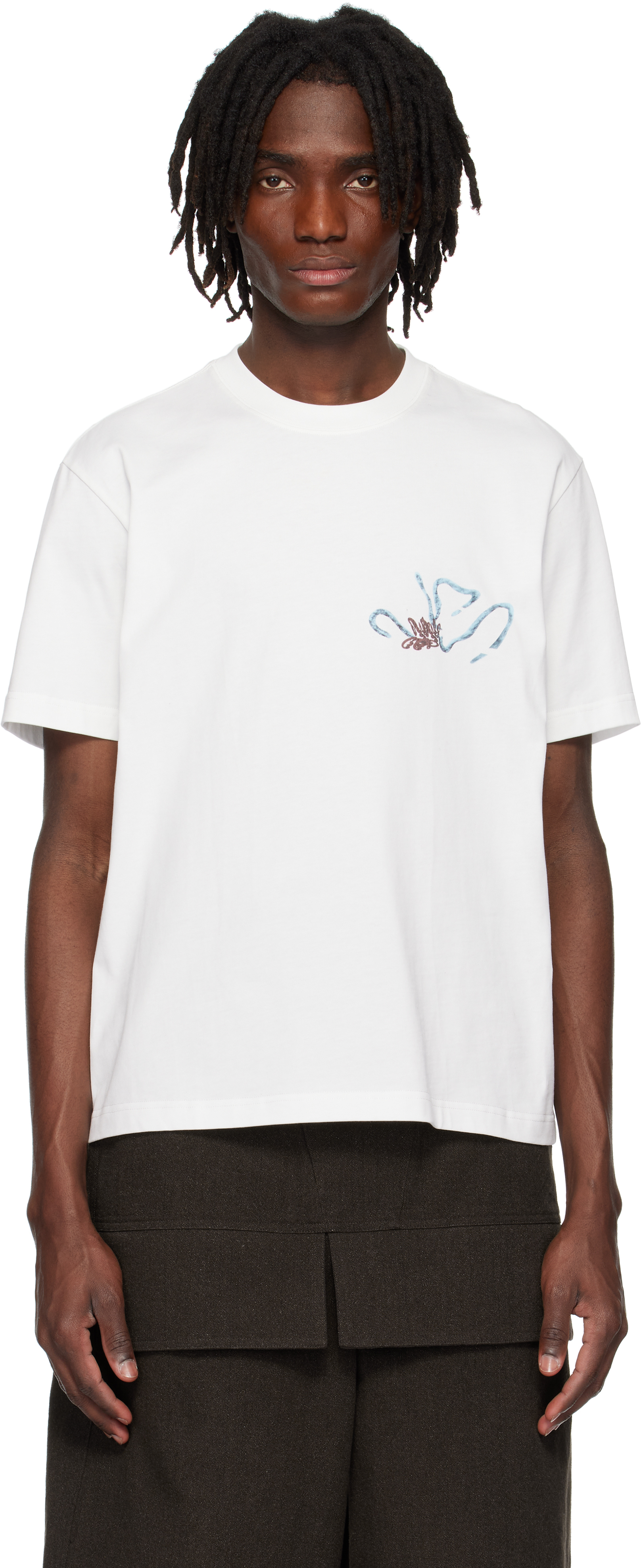 【関税込み】pet-tree-kor ホワイト Texting On Pasta Tシャツ pet-tree-korのホワイト Texting On Pasta Tシャツがセール中