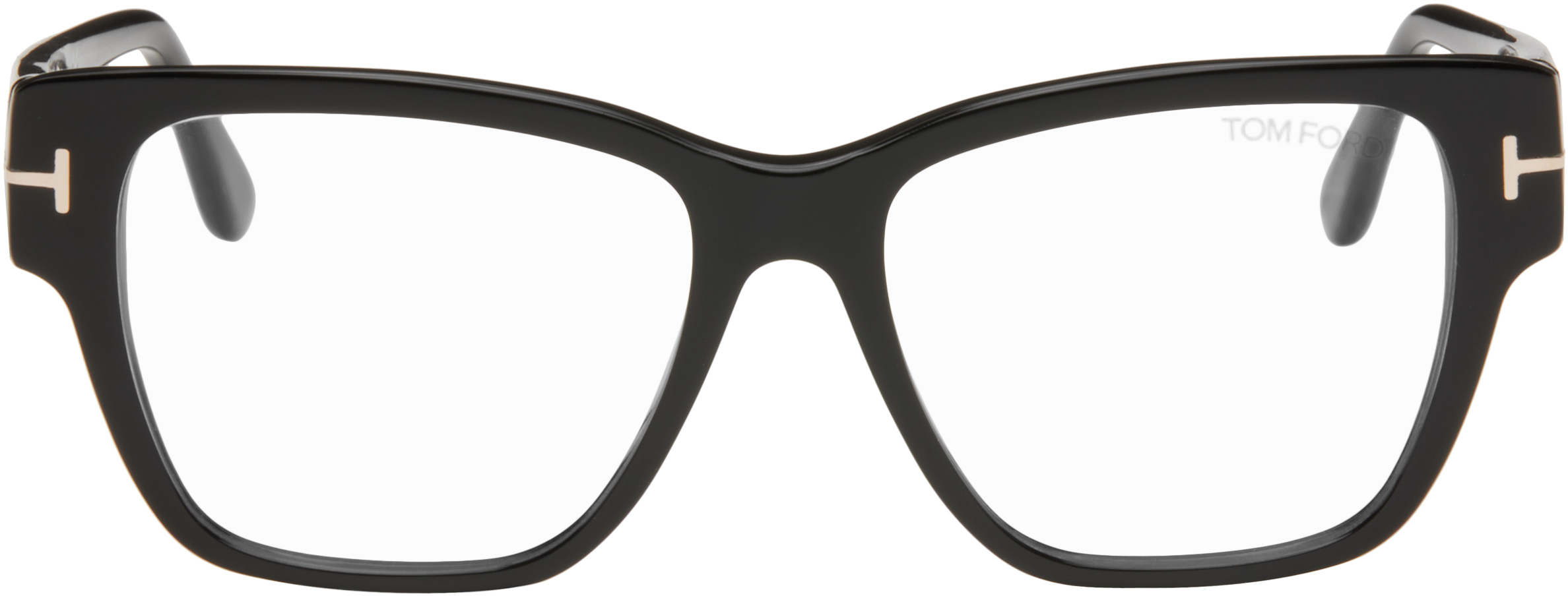 Black Blue Block Square Shape Glasses