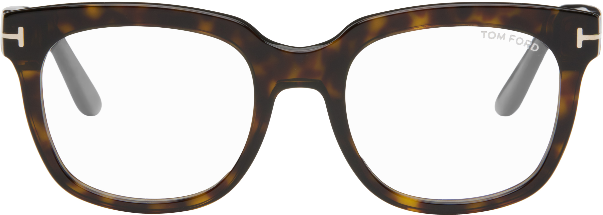 Brown & Black Full Rim Square Acetate Glasses