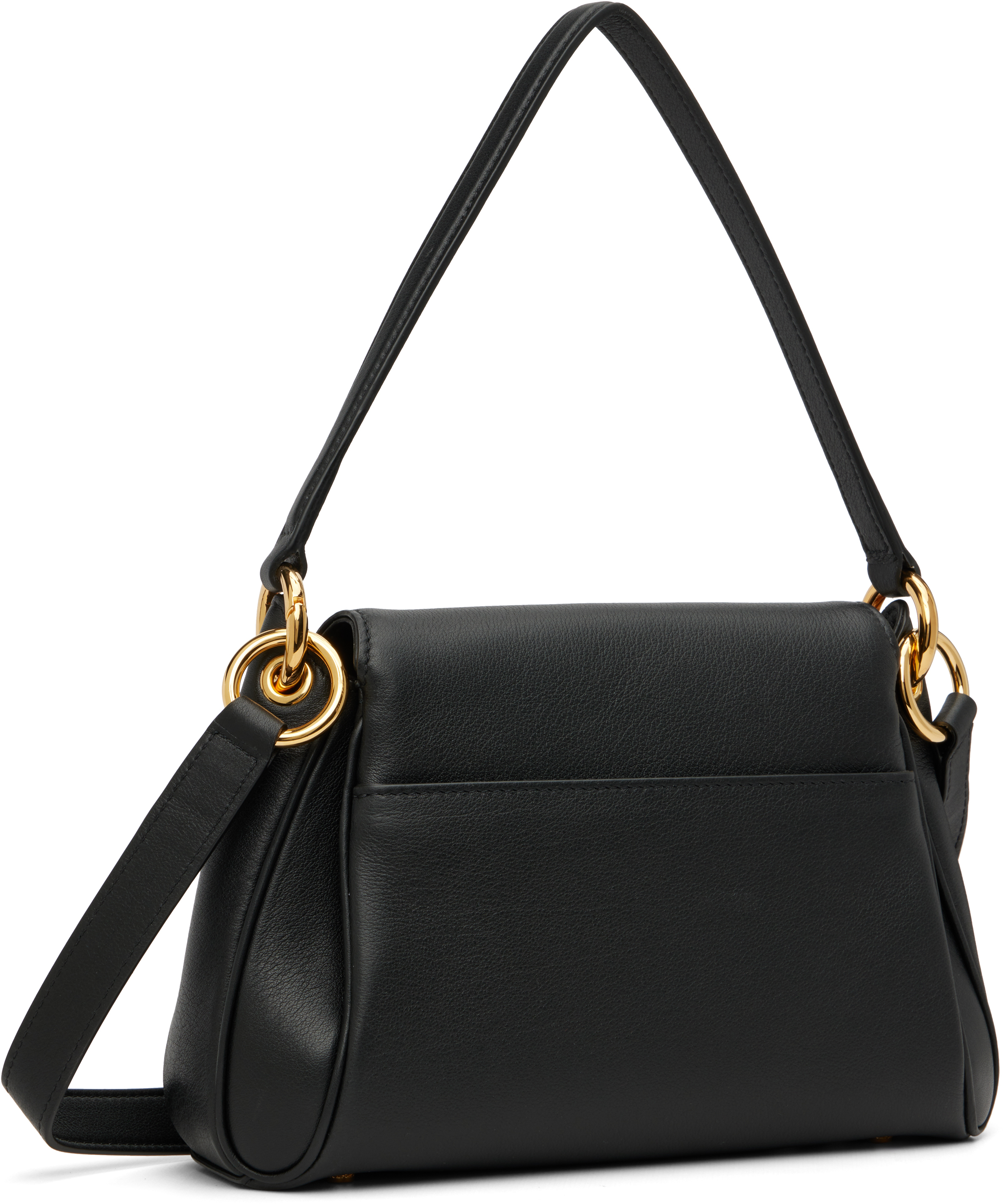 Tom Ford Black Small Natural Grain Leather Tara Bag In Black