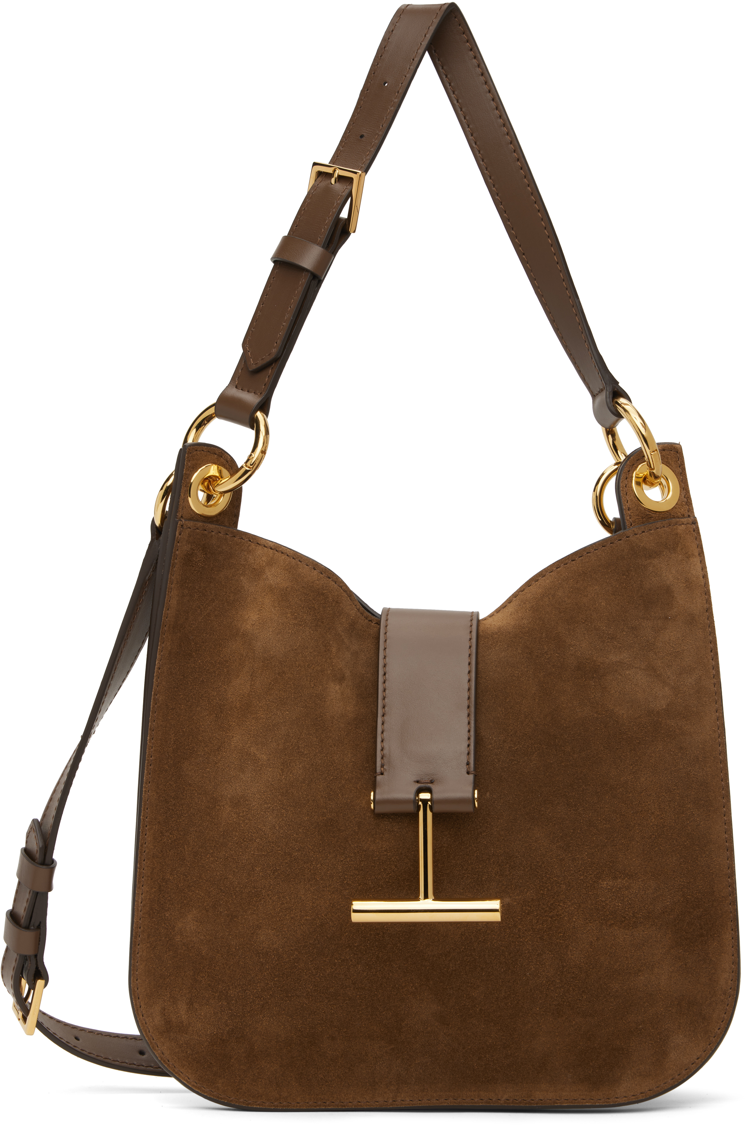 【TOM FORD】 Tara スモール クロスボディ バッグ ブラウン 25SS TOM FORD: Brown Tara Small Crossbody Tote | SSENSE 日本