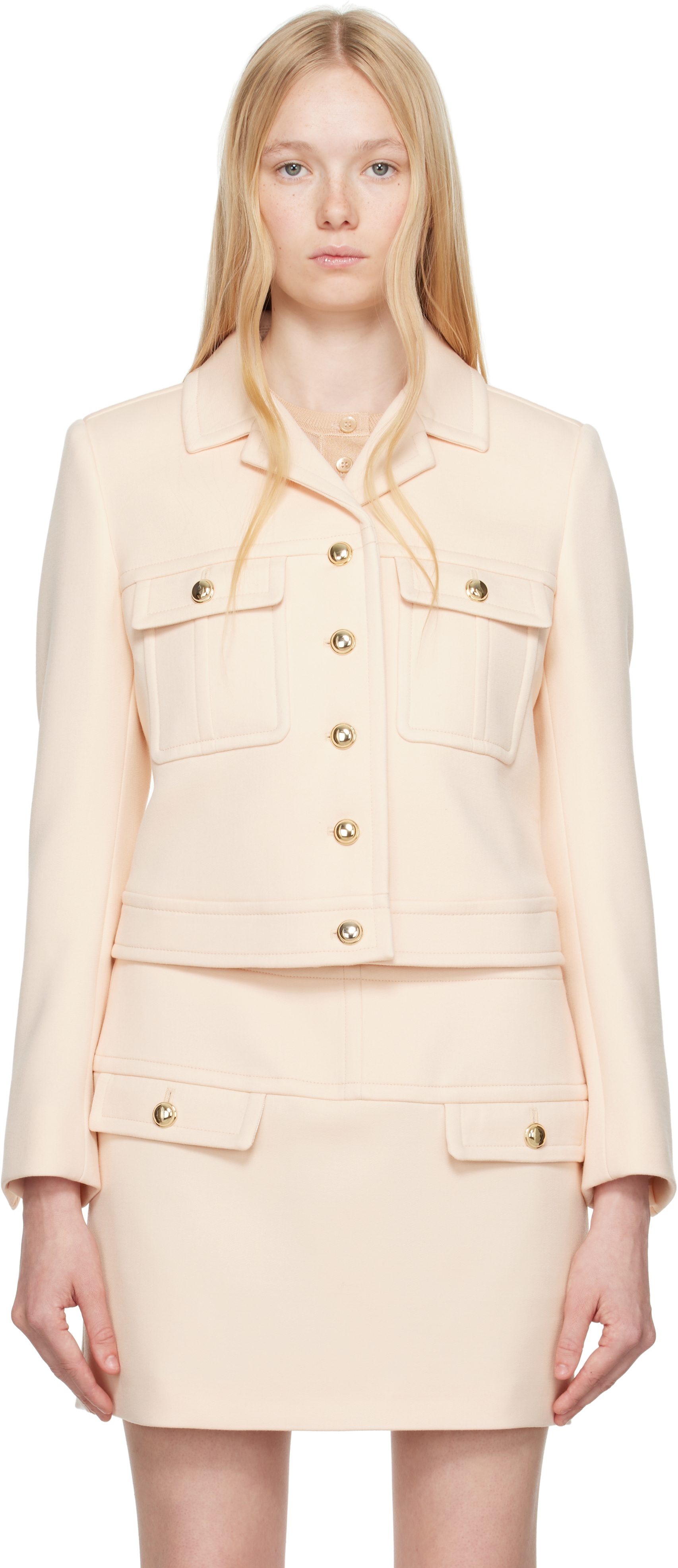 Tom Ford Pink Cropped Safari Jacket
