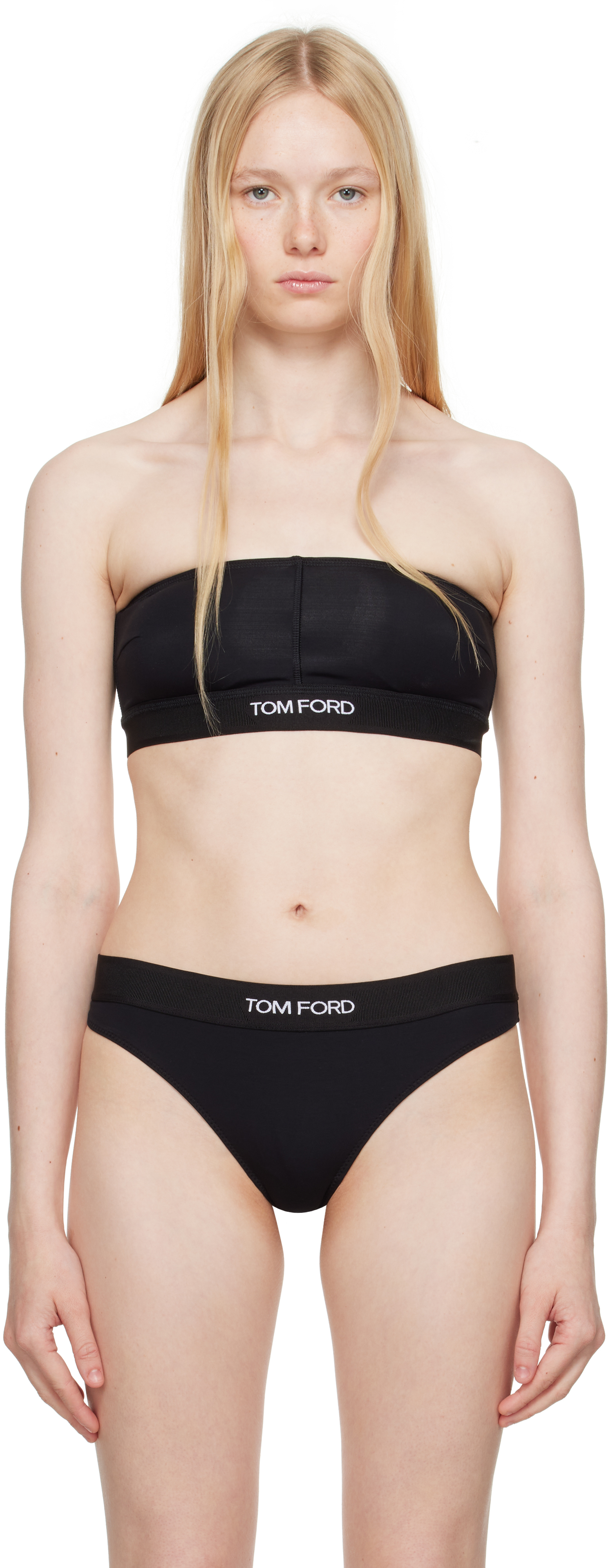 Tom Ford Black Modal Signature Bandeau Bra