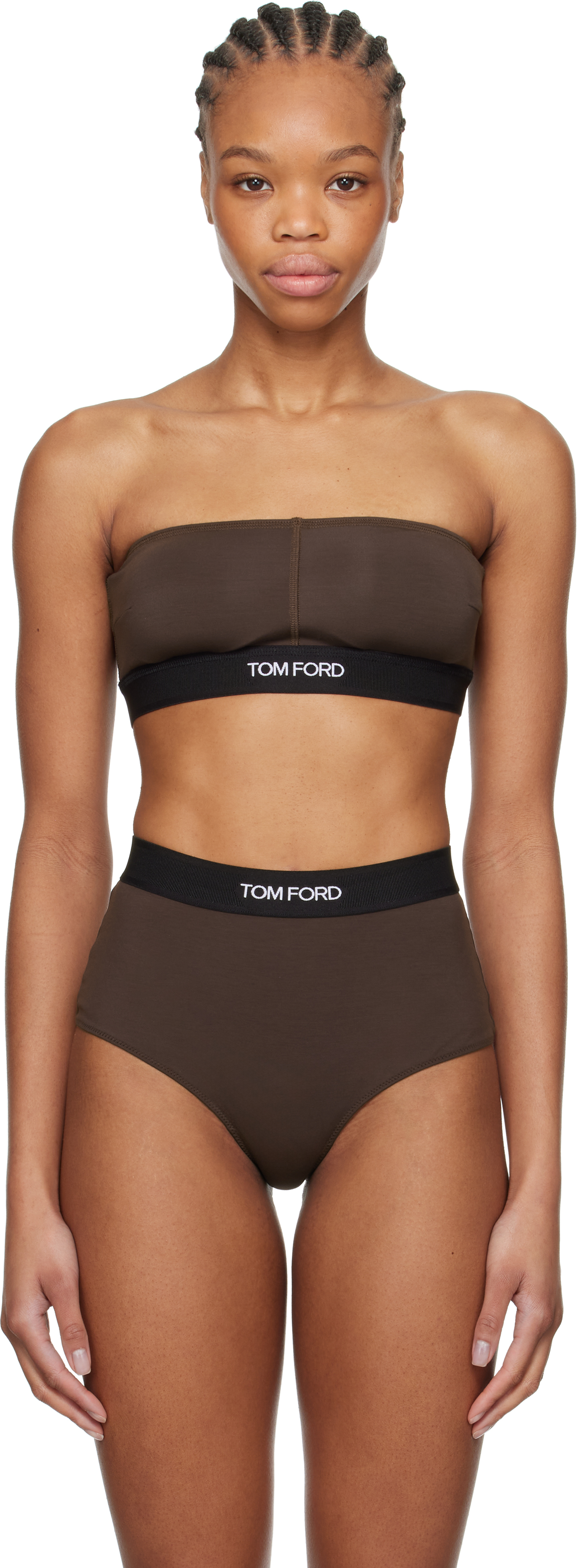 【関税込み】TOM FORD ブラウン Signature モダール ブラ TOM FORD Modal Signature ブラ | ブラウン | FARFETCH JP