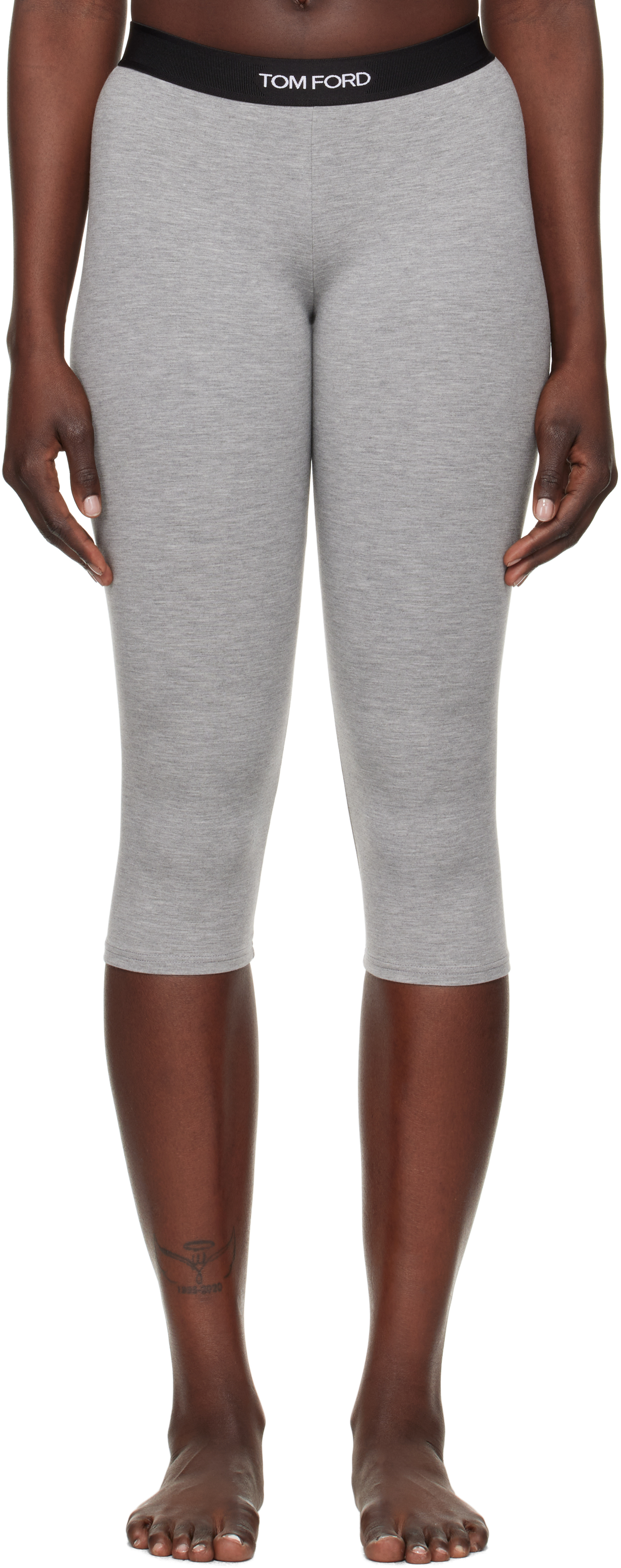 TOM FORD: Gray Modal Yoga Short Leggings | SSENSE