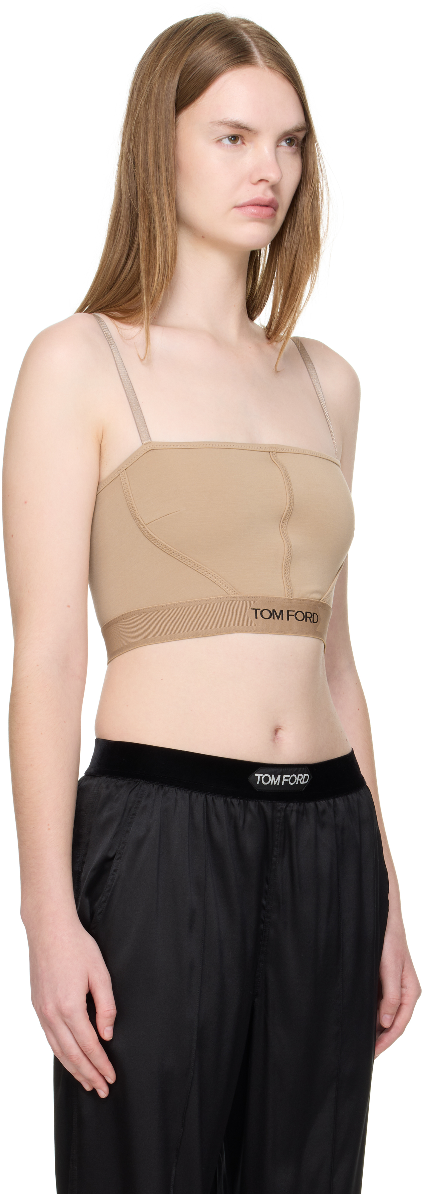 Tom Ford Beige Signature Camisole In Brown