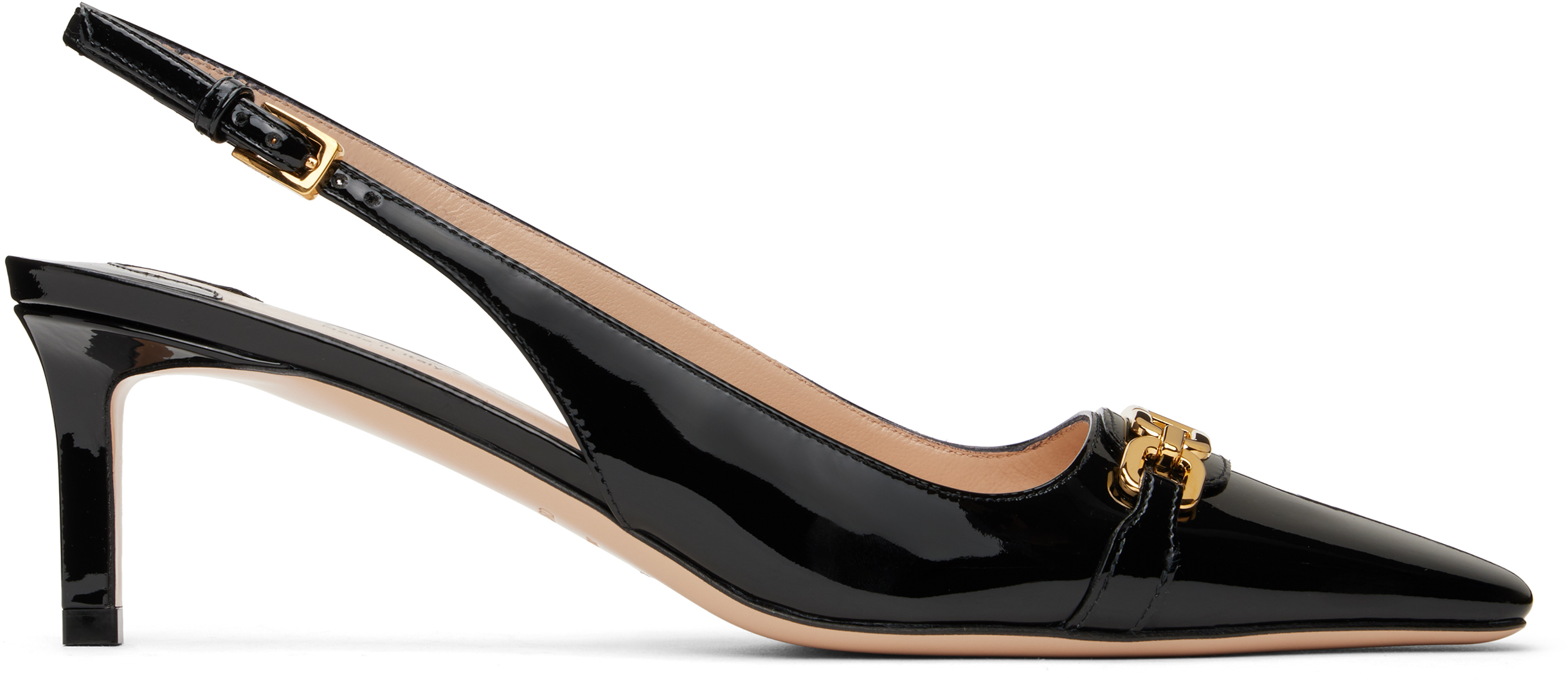 Tom Ford Black Patent Leather Whitney Slingback Heels