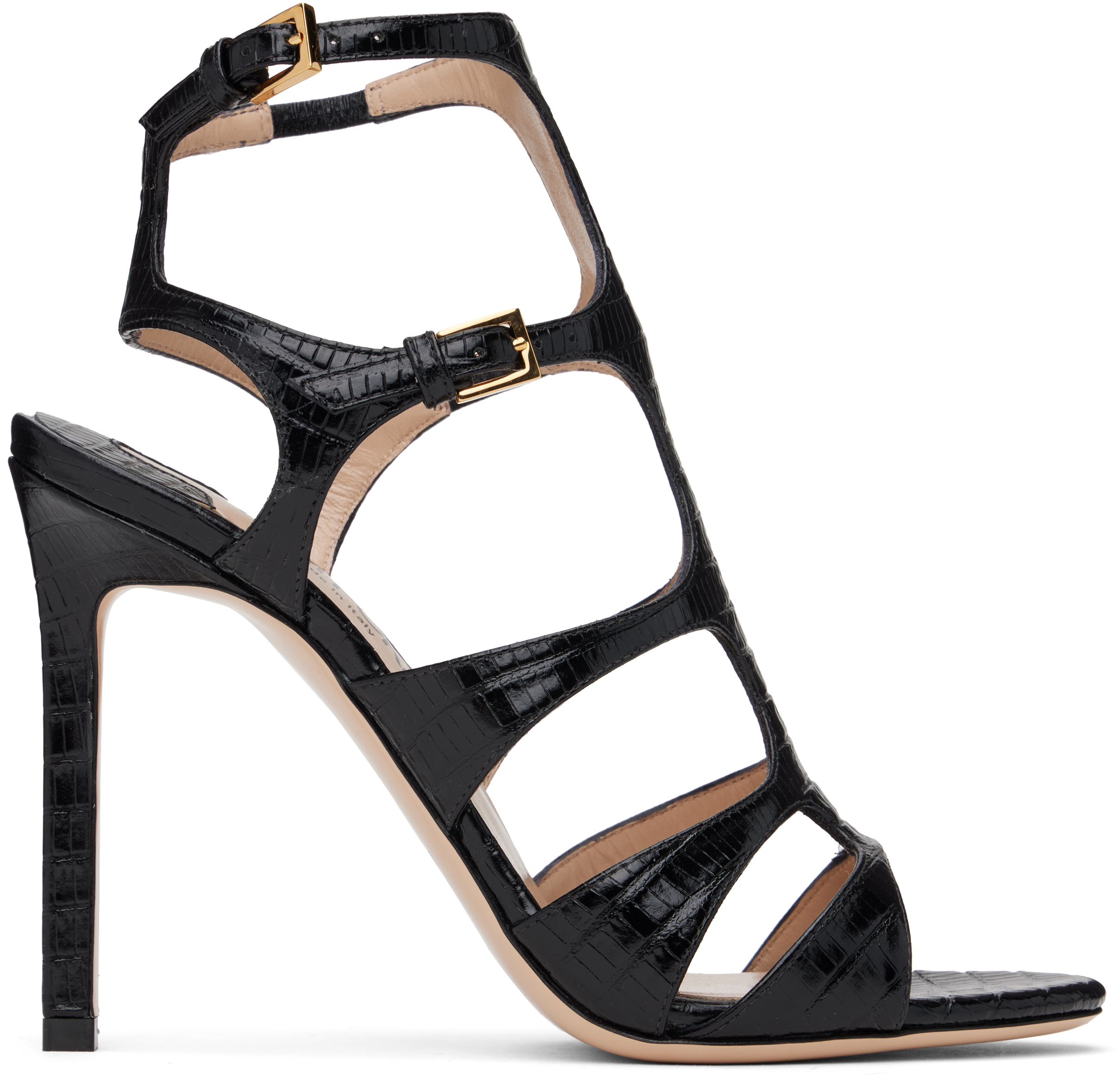 【関税込み】TOM FORD ピンク アンクルラップ ヒールサンダル Pink Ankle Wrap Heeled Sandals by TOM FORD on Sale