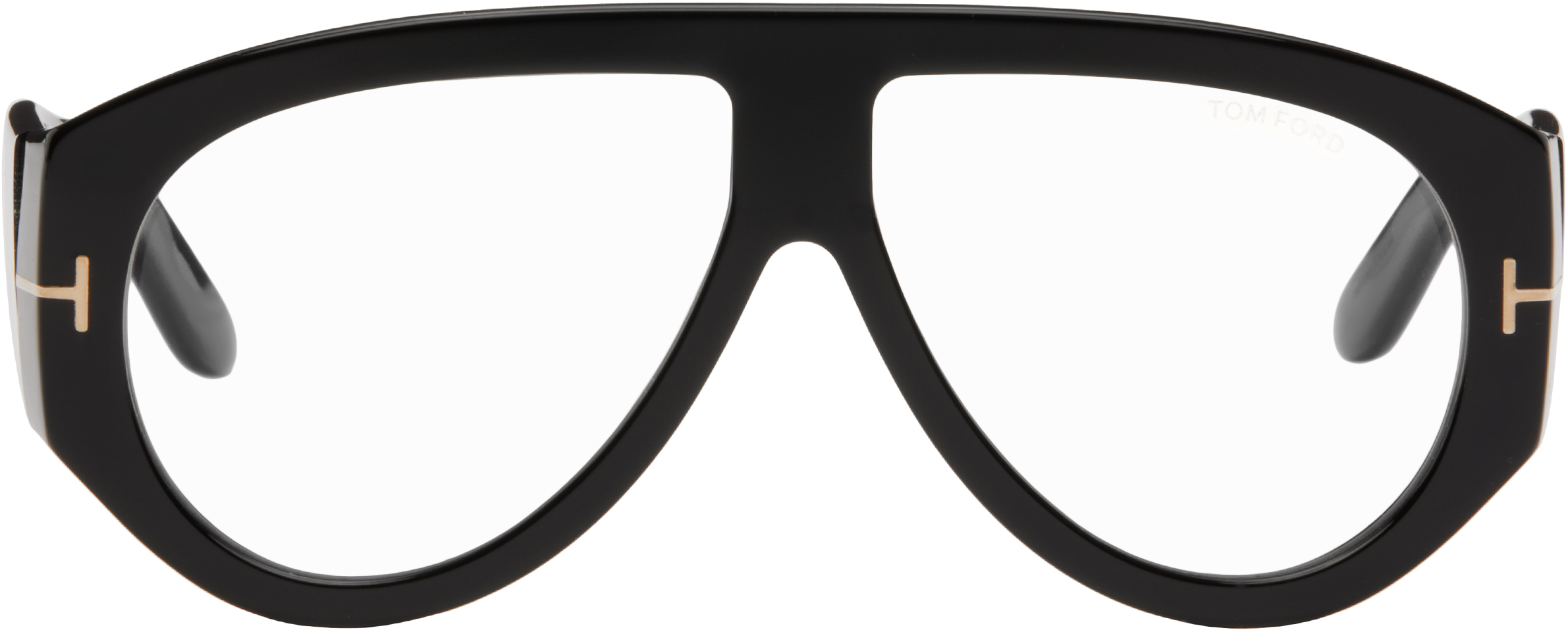 Black Aviator Blue Block Glasses