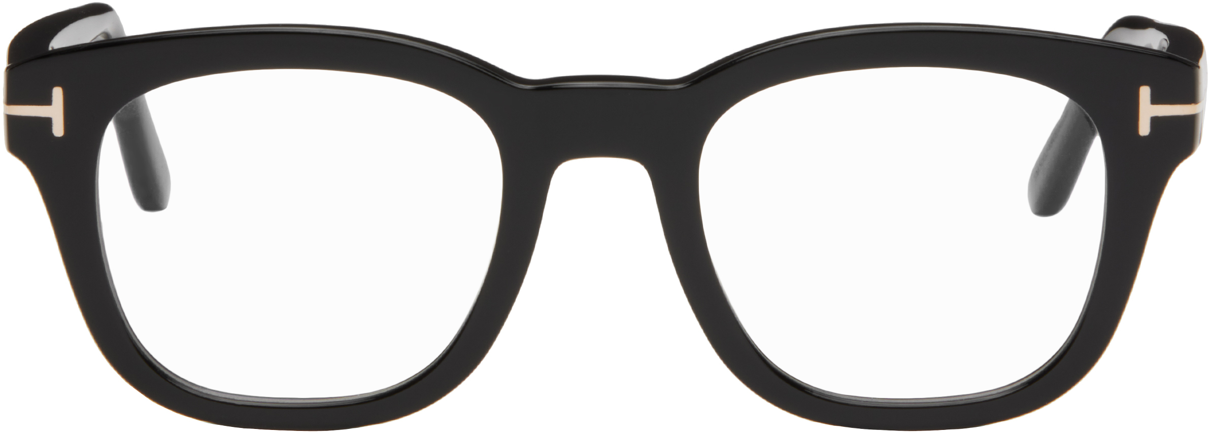 Black Blue Block Soft Square Glasses