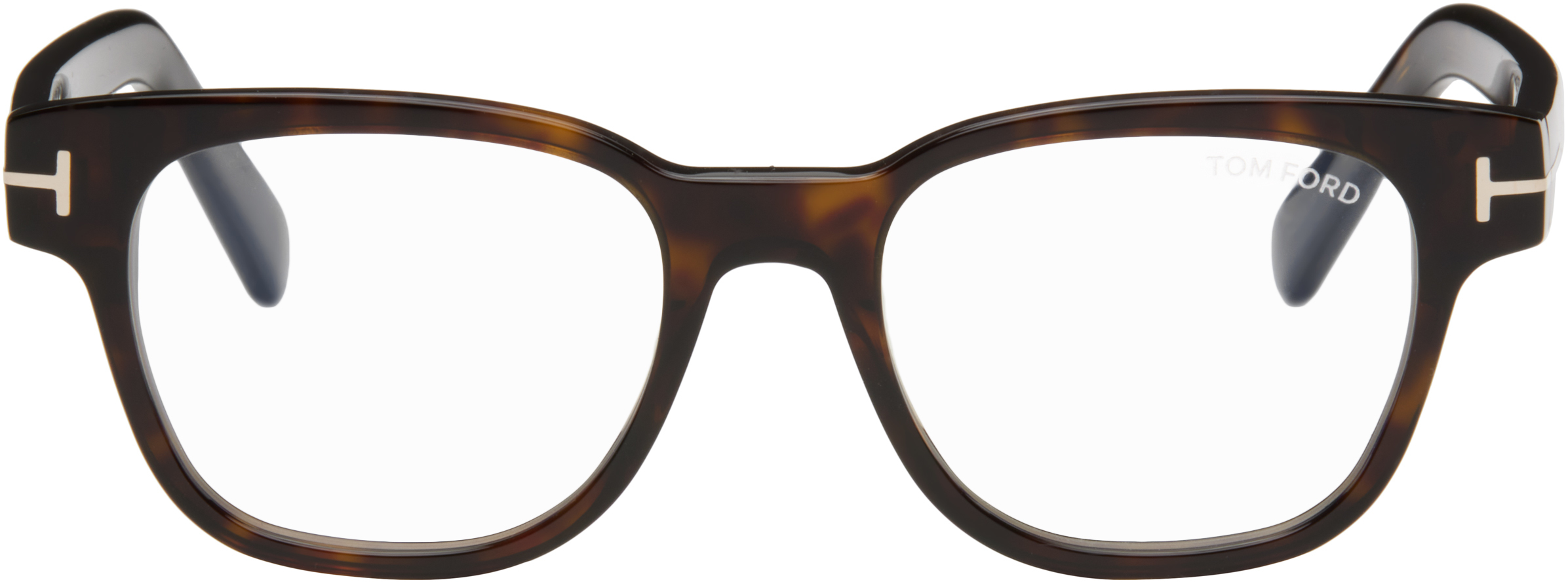 Brown & Black Square Blue Block Glasses