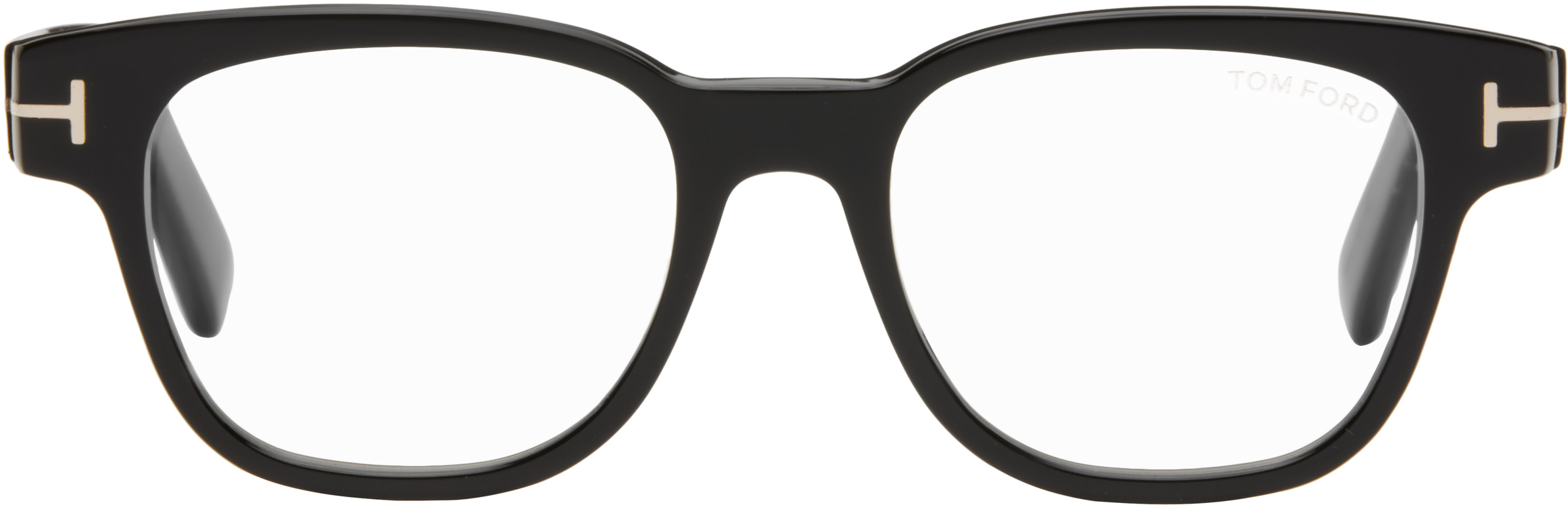 Black Square Blue Block Glasses