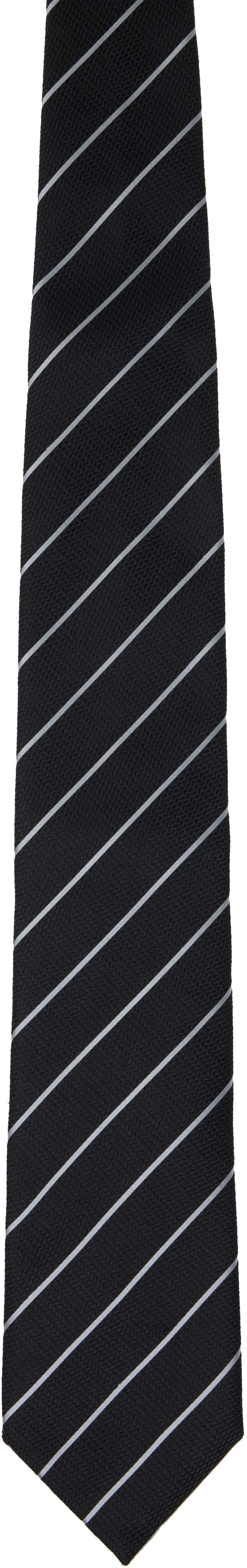 Black Striped Tie