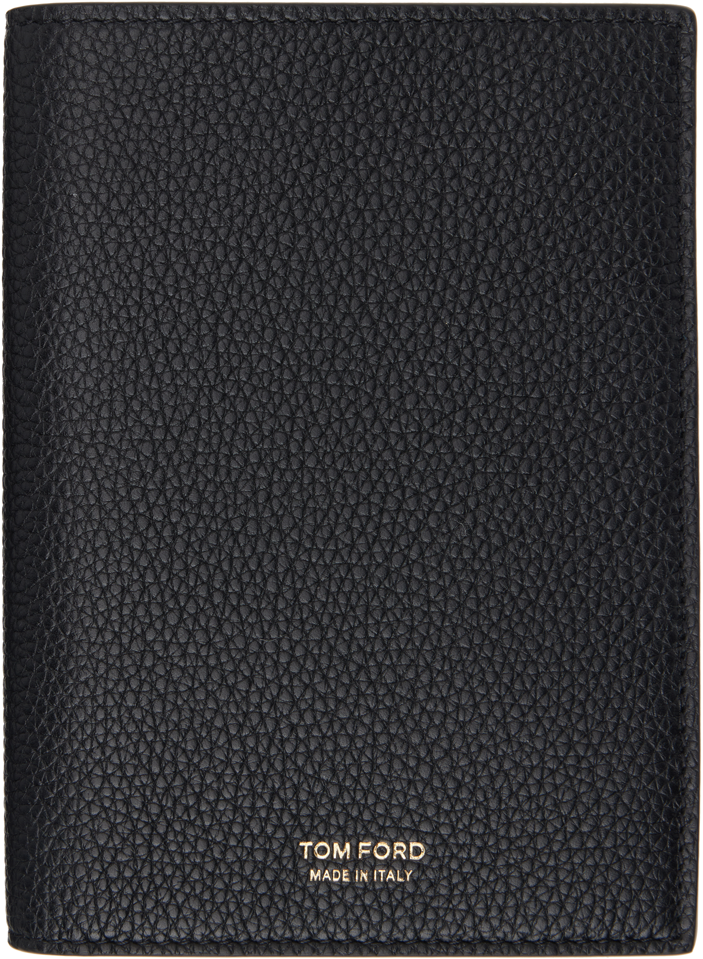 Tom Ford Black Soft Grain Leather T Line Passport Holder