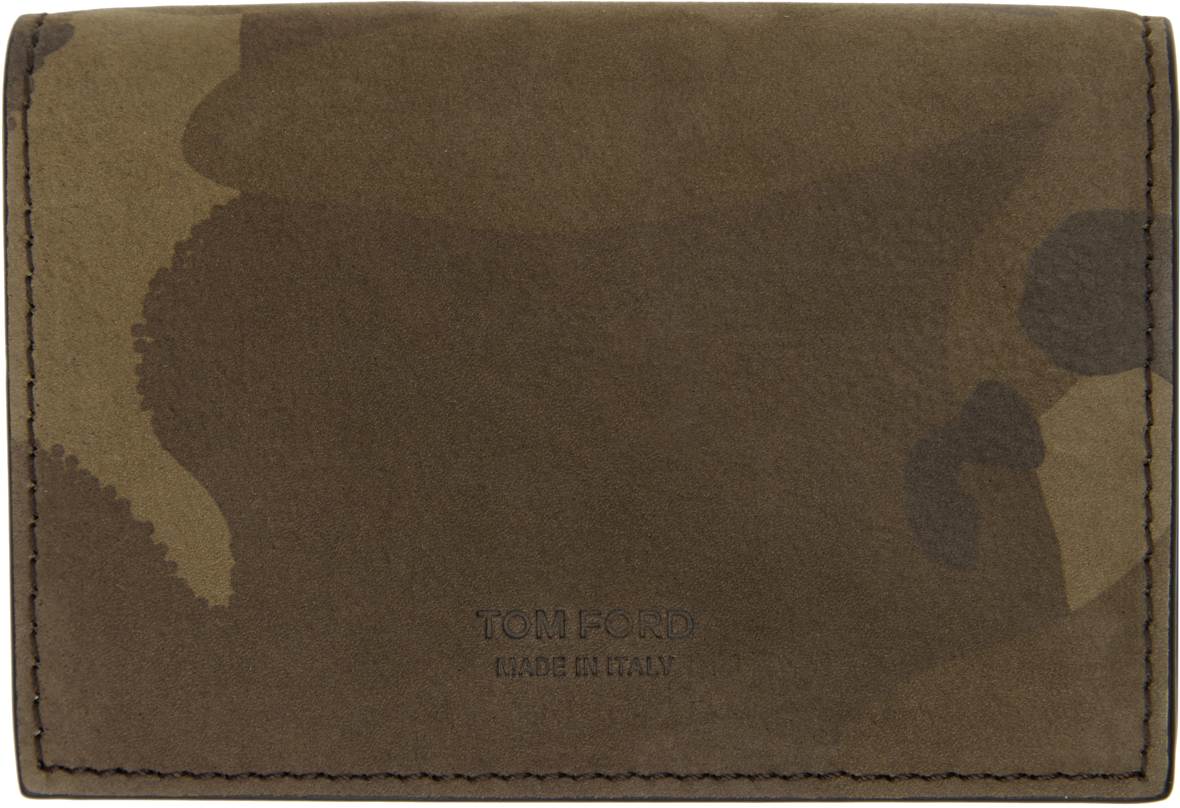 Brown Camo T Line Business Card Holder