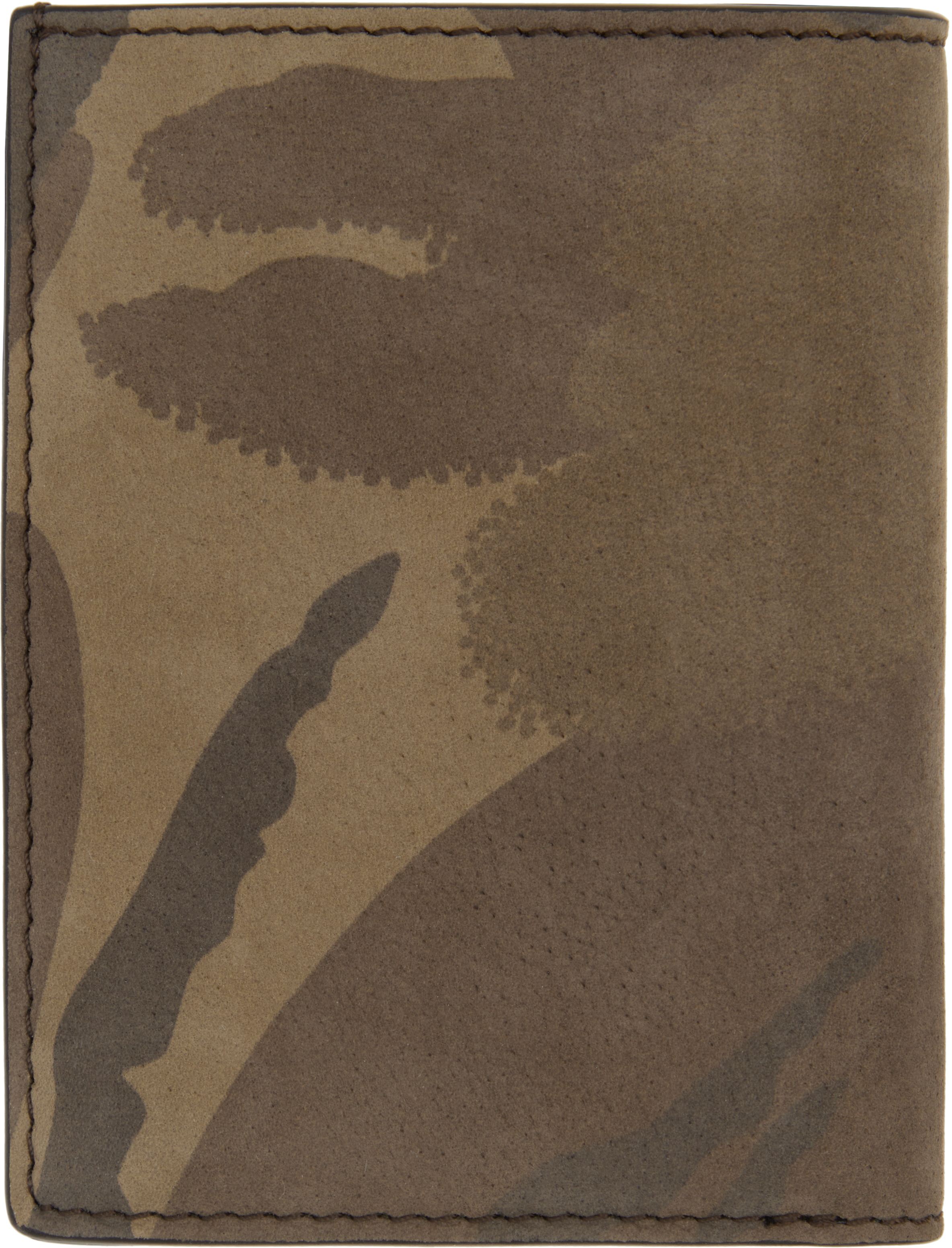 Tom Ford Khaki Camo Nubuck Folding Card Holder