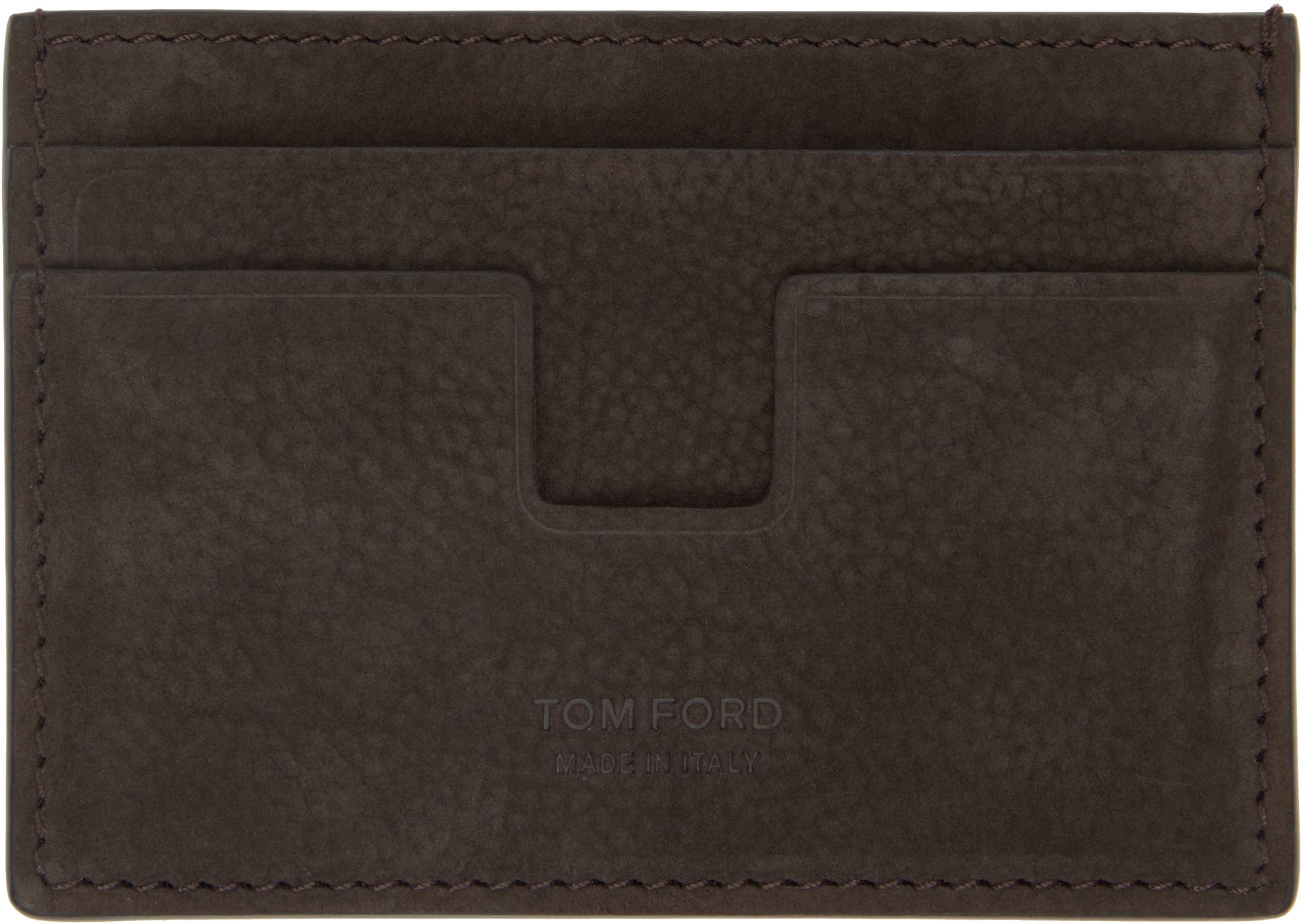 TOM FORD ブラウン ヌバック マネークリップ カードケース セール 27%OFF】TOM FORD カードケース Y0341 LCL158G