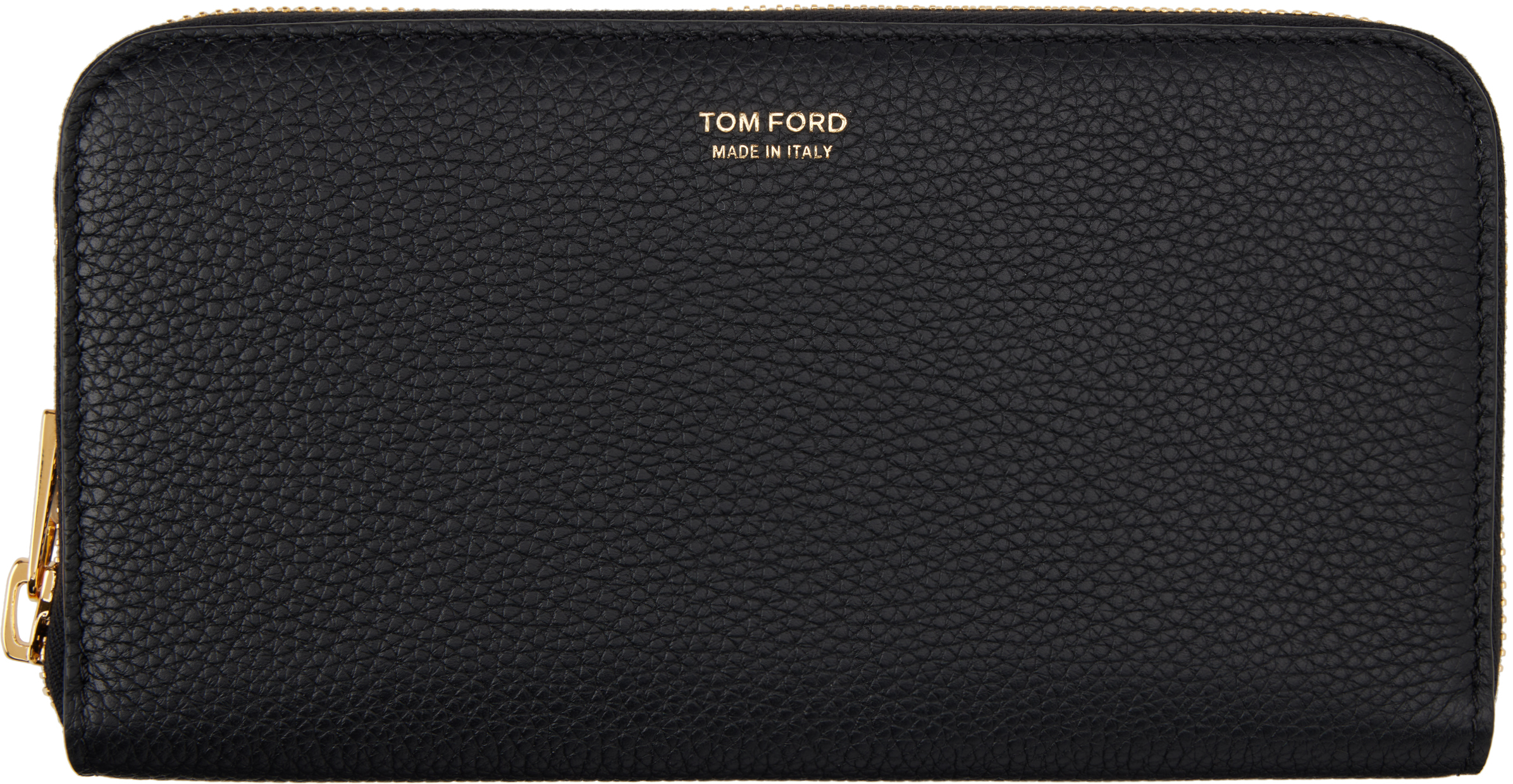 TOM FORD★ペブルドレザー ロゴ トラベルウォレット Black 財布 TOM FORD トム・フォード 二つ折り財布 | ブラック | FARFETCH JP