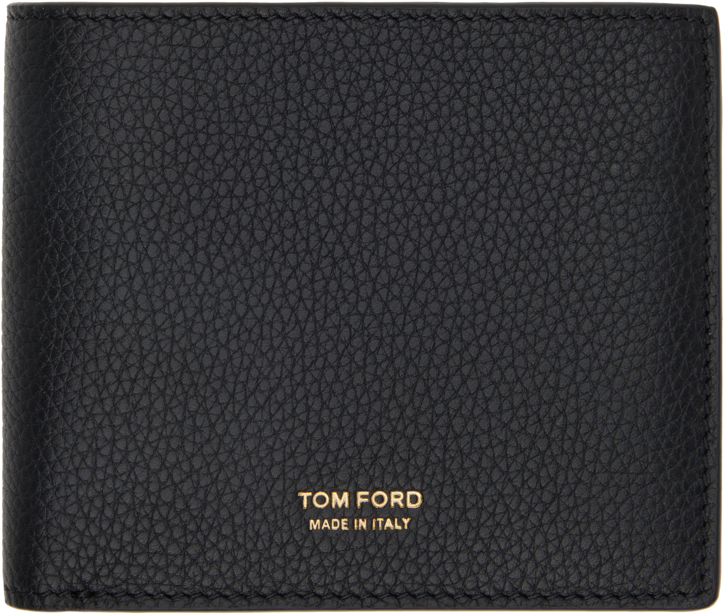 Tom Ford Black Grain Leather Classic Bifold Wallet