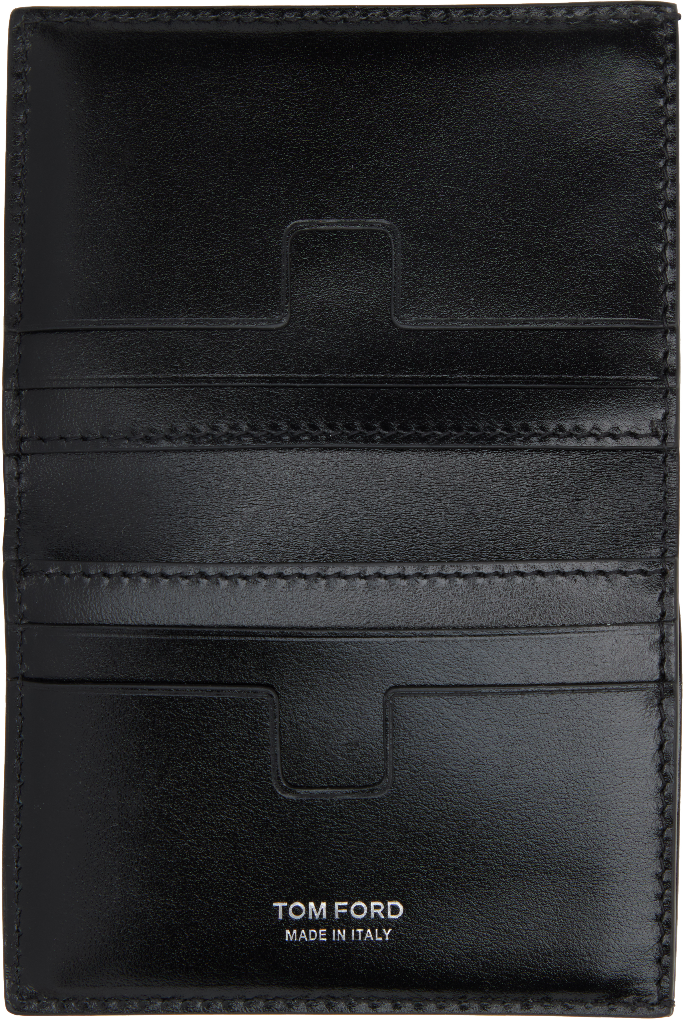 Tom Ford Small Ell Embossed Leather Folding Cardholder