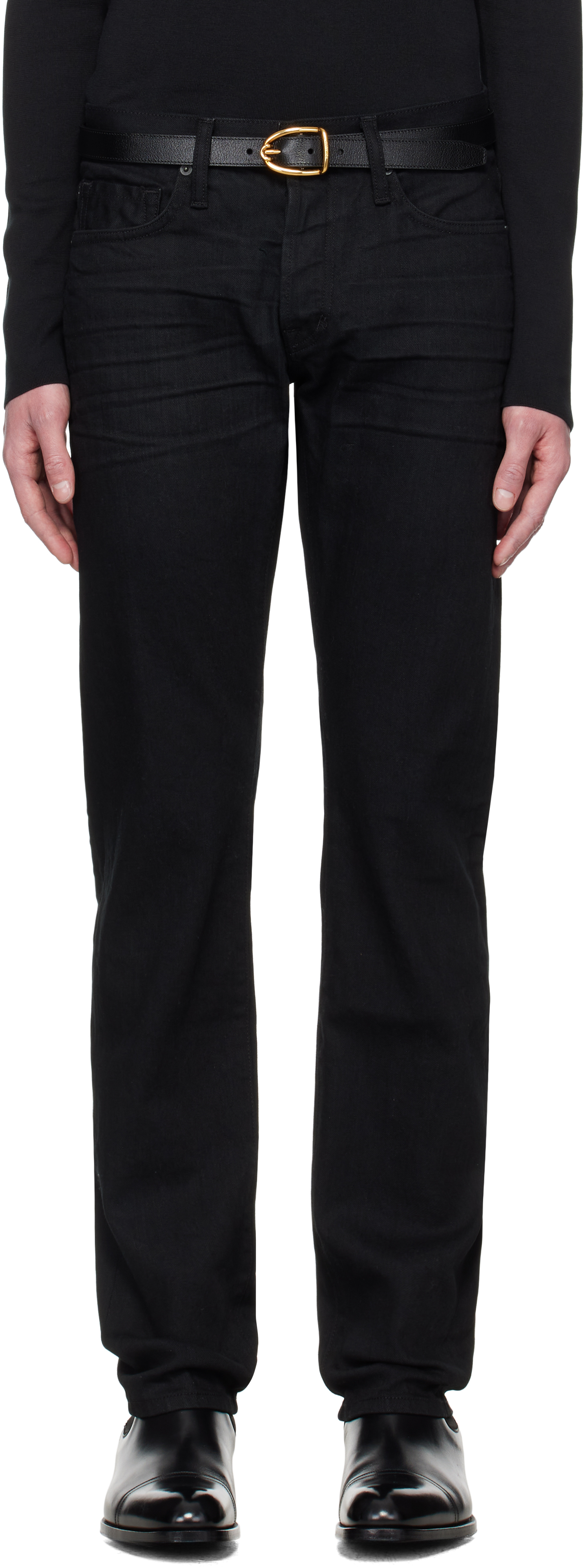 Tom Ford Black Stretch Straight Fit Denim Jeans