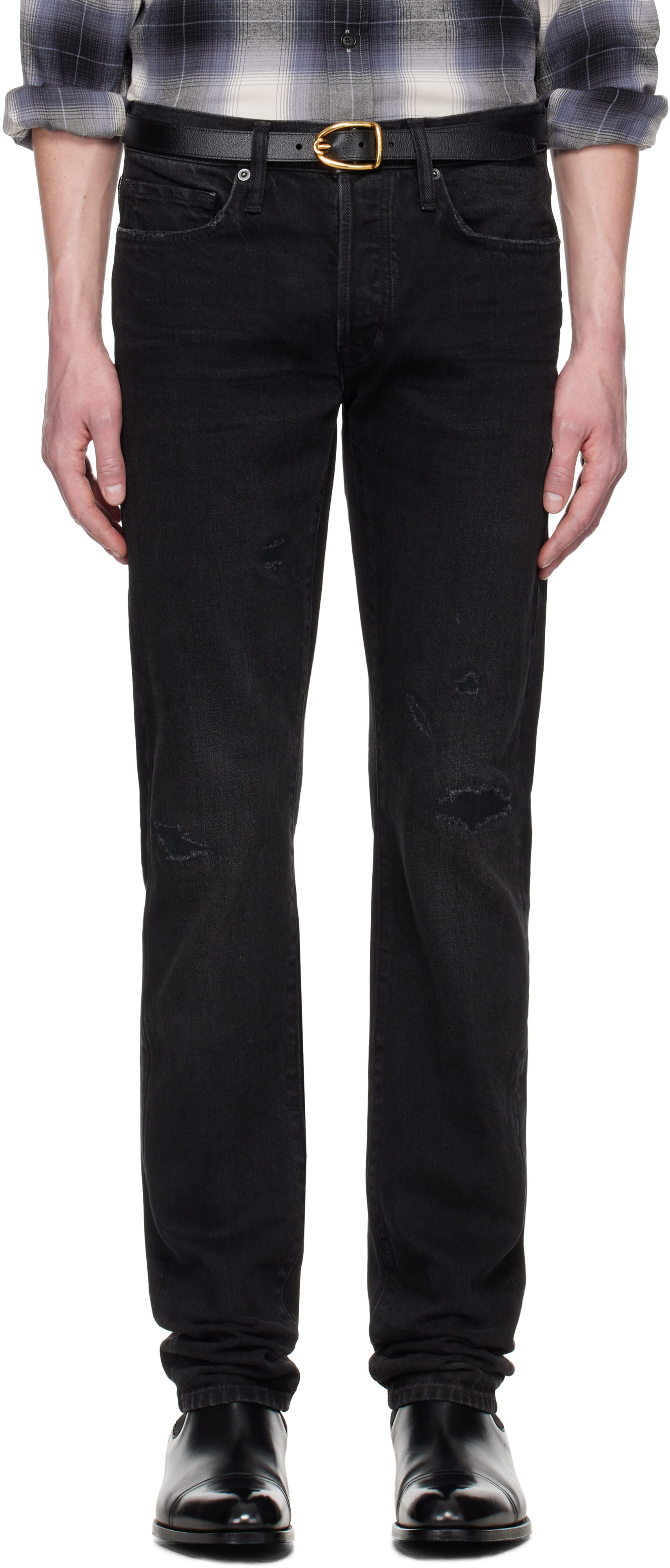 Tom Ford Black Stretch Straight Fit Denim Jeans