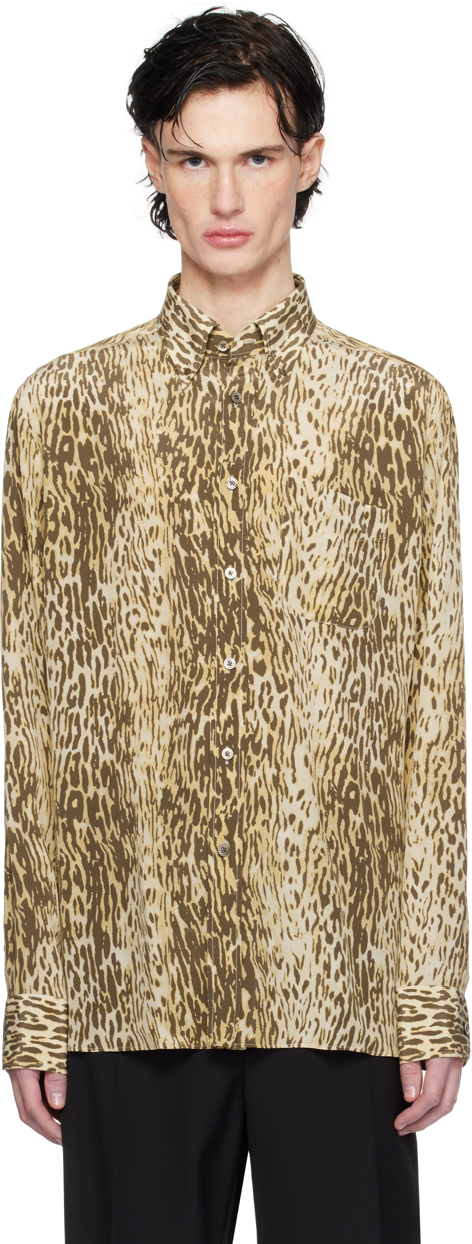 Tシャツ・カットソー TOM FORD '70's Animalier' shirt (HRO003FMS045S25 ZKBRW) Tom Ford 70S Animalier Shirt - Multicolour