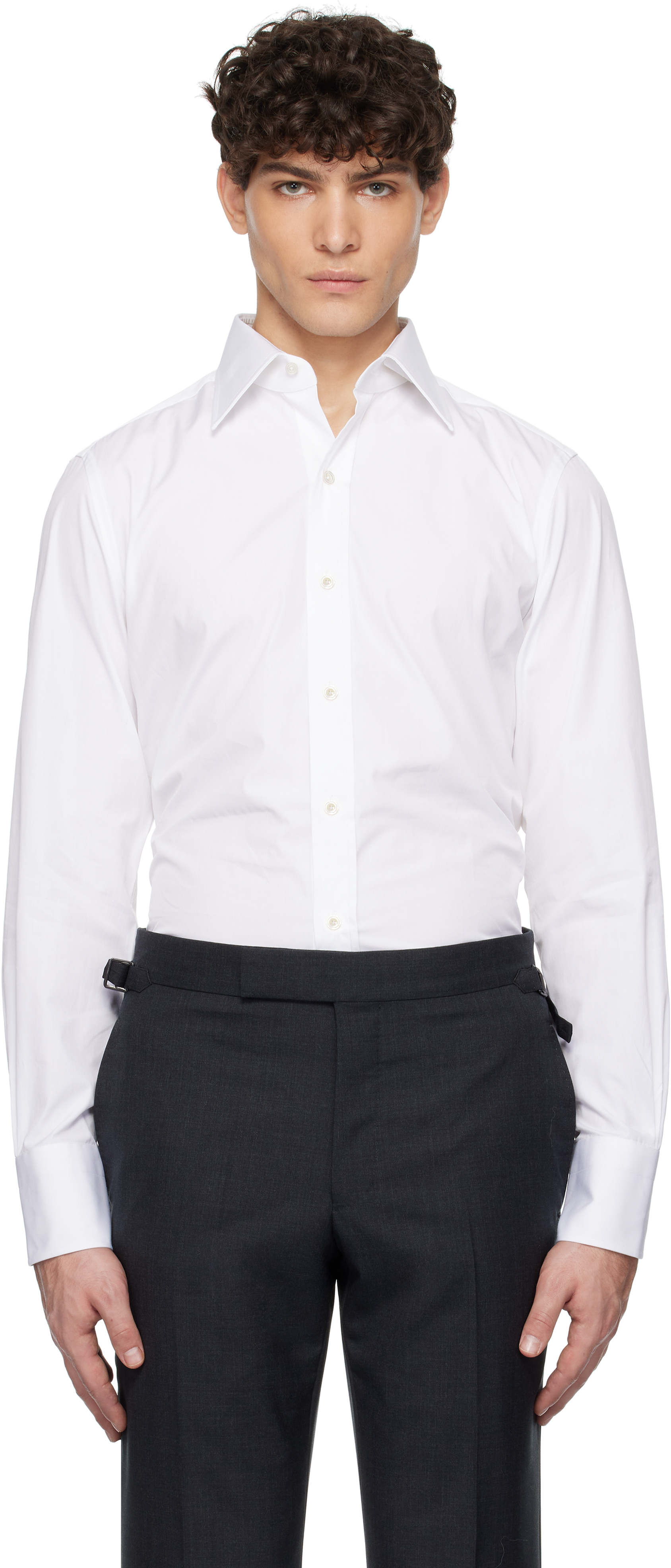 White Poplin Slim Fit Shirt