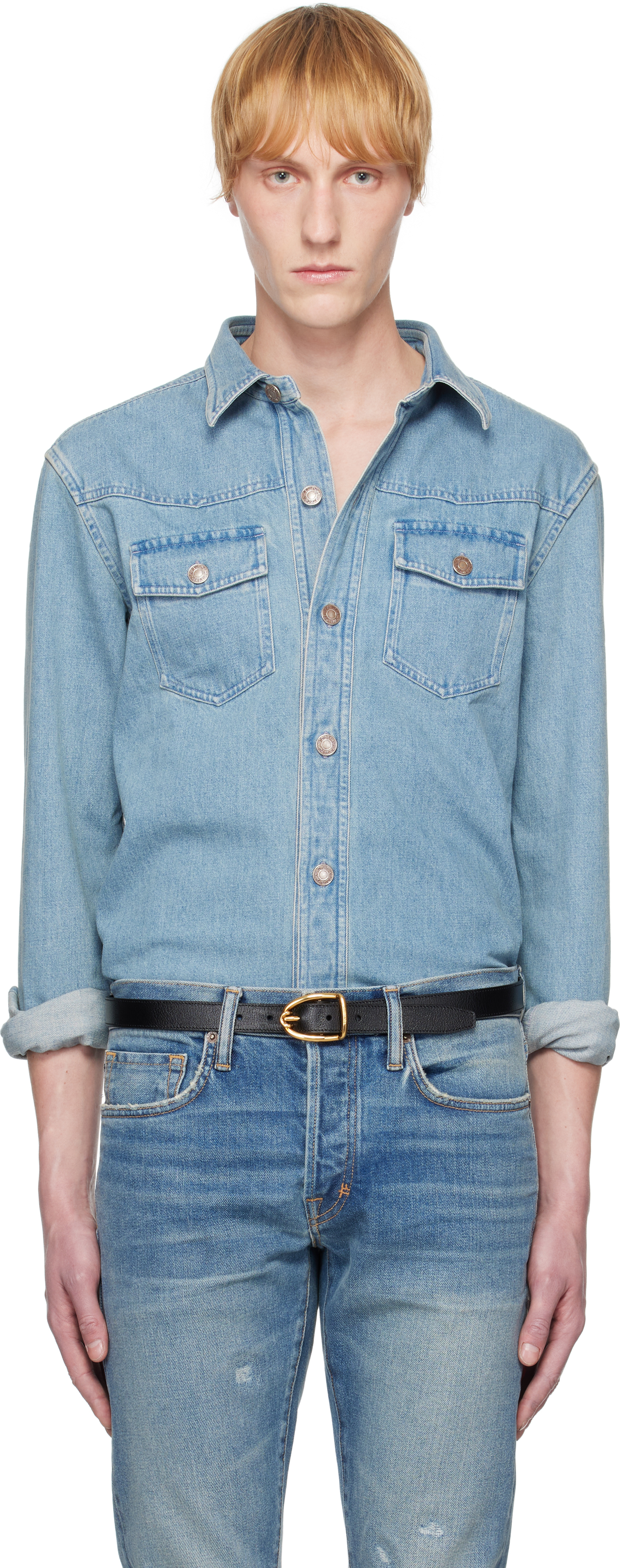 Blue Washed Denim Overshirt